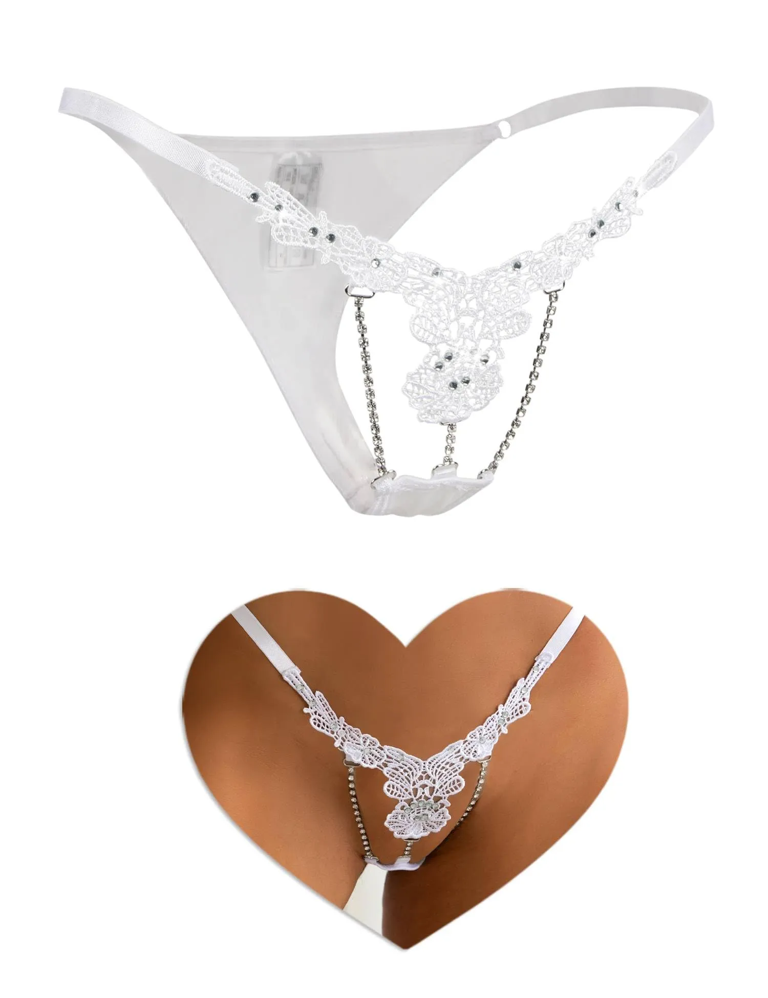 comeondear G-String Perizoma Donna Bianco, XL - immagine 1