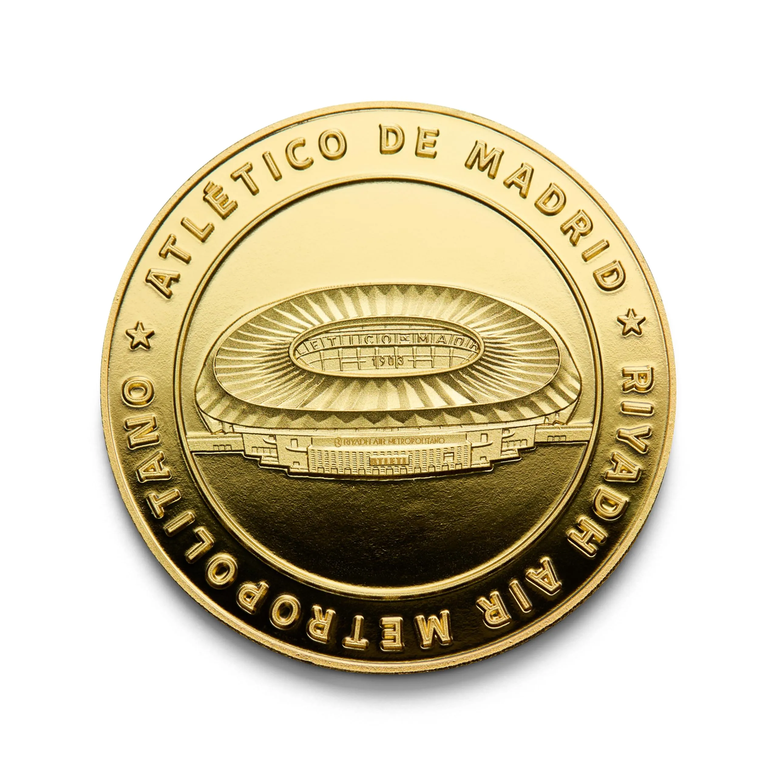 MOCIWORLD Atlético de Madrid Edizione Speciale Riyadh Air Metropolitano Giocattolo da Collezione Oro - immagine 2