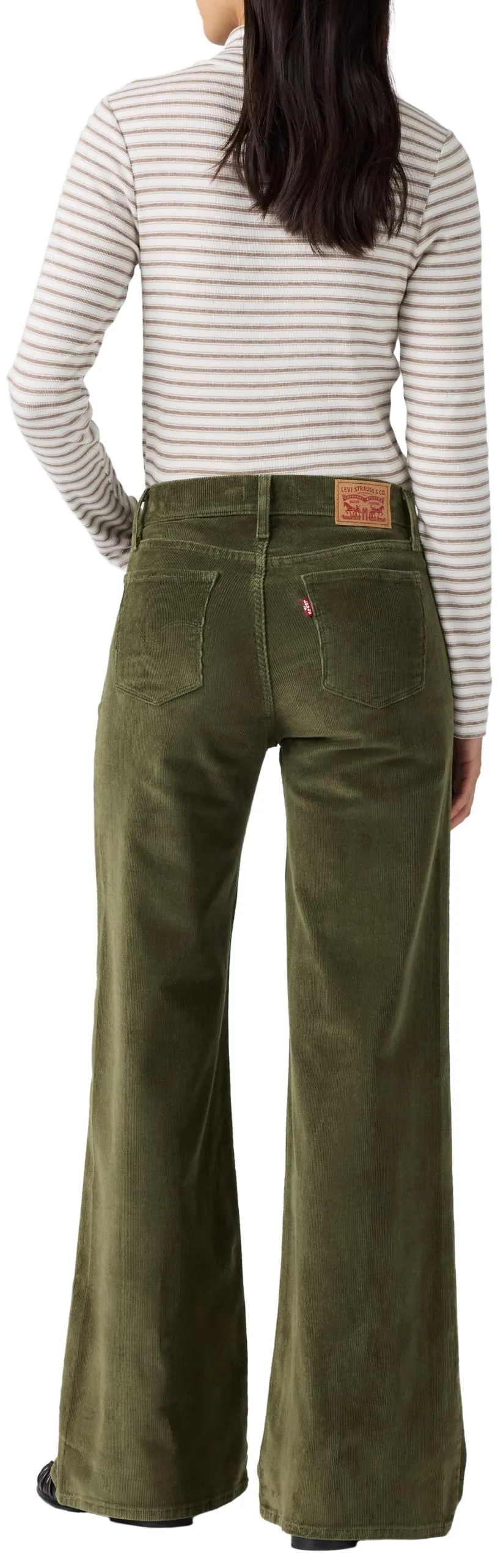 Levi's 318 Shaping Wide Leg Pants - Olive Night - immagine 3