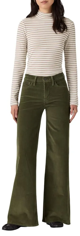 Levi's 318 Shaping Wide Leg Pants - Olive Night - immagine 5