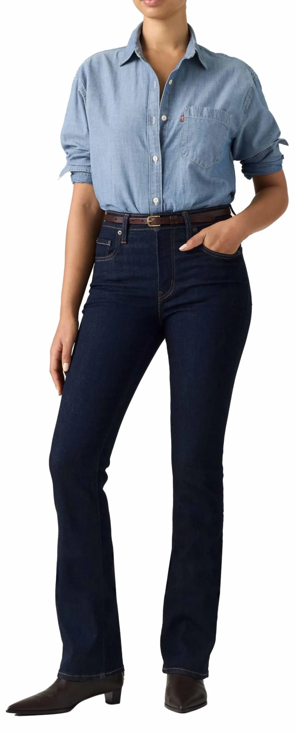 Levi's 725 High Rise Bootcut Jeans - True Blue Rinse (31W / 32L) - immagine 1