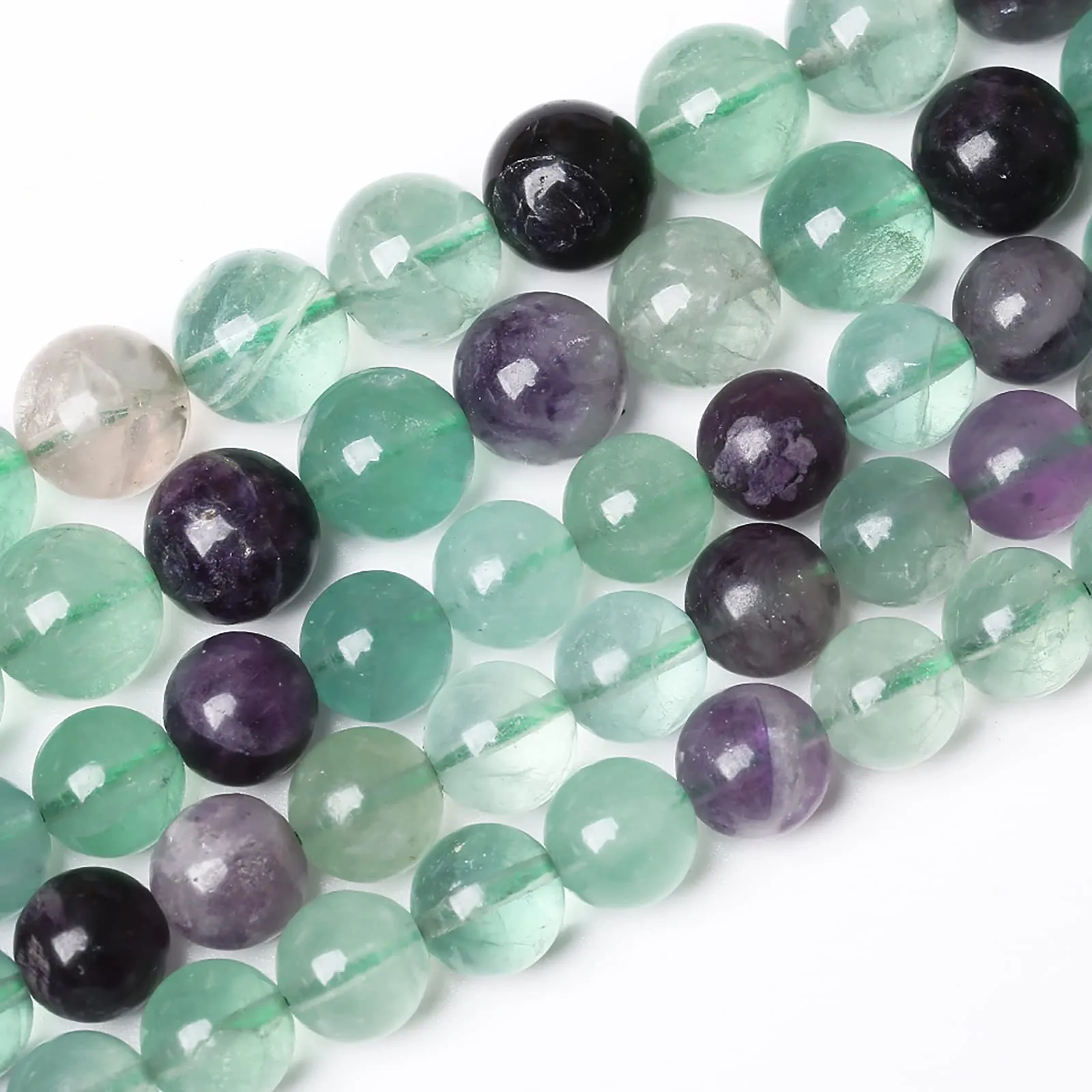 ZXYMLZI 46 Perline in Fluorite Naturale 8mm per Gioielli, Bracciali e Collane - immagine 1