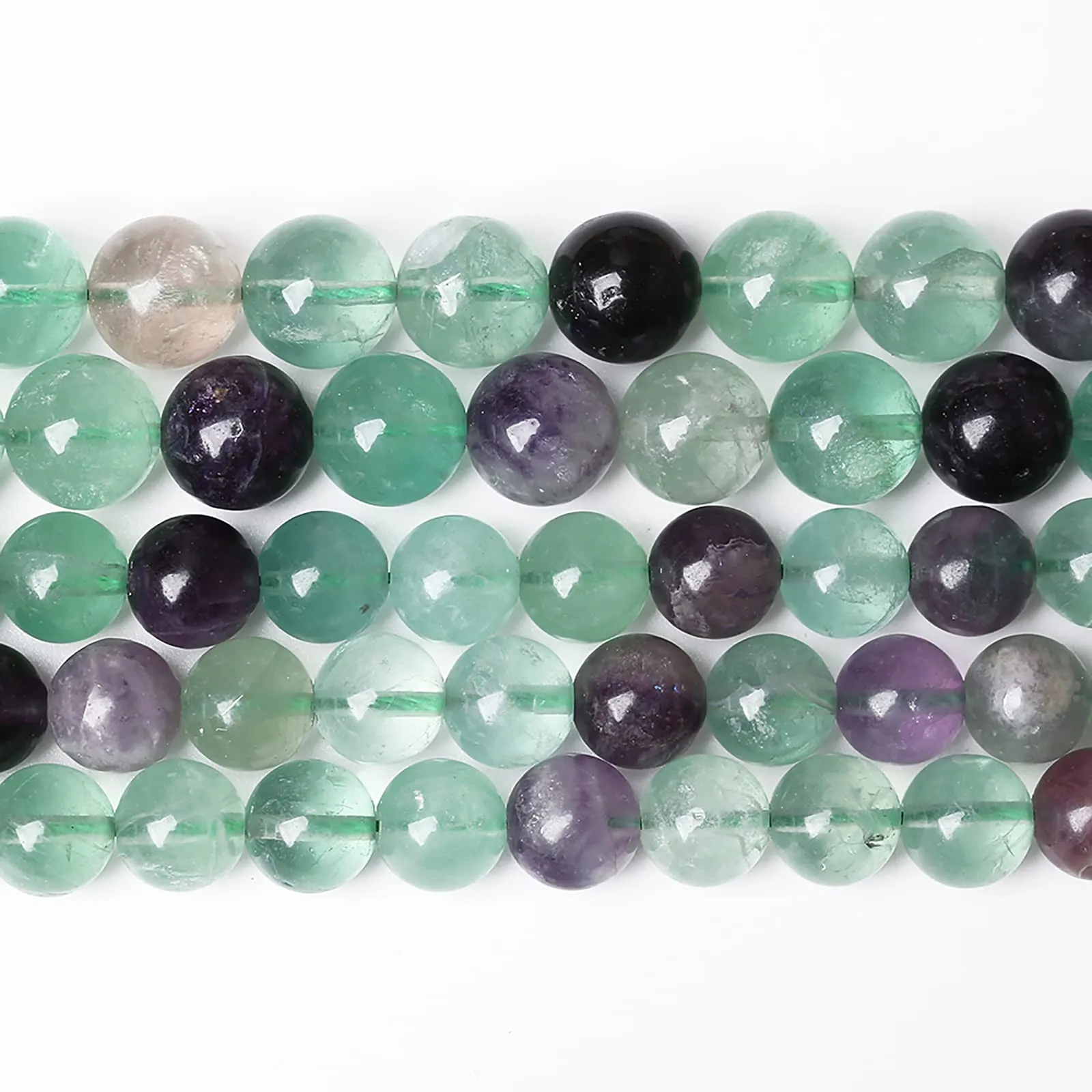 ZXYMLZI 46 Perline in Fluorite Naturale 8mm per Gioielli, Bracciali e Collane - immagine 2