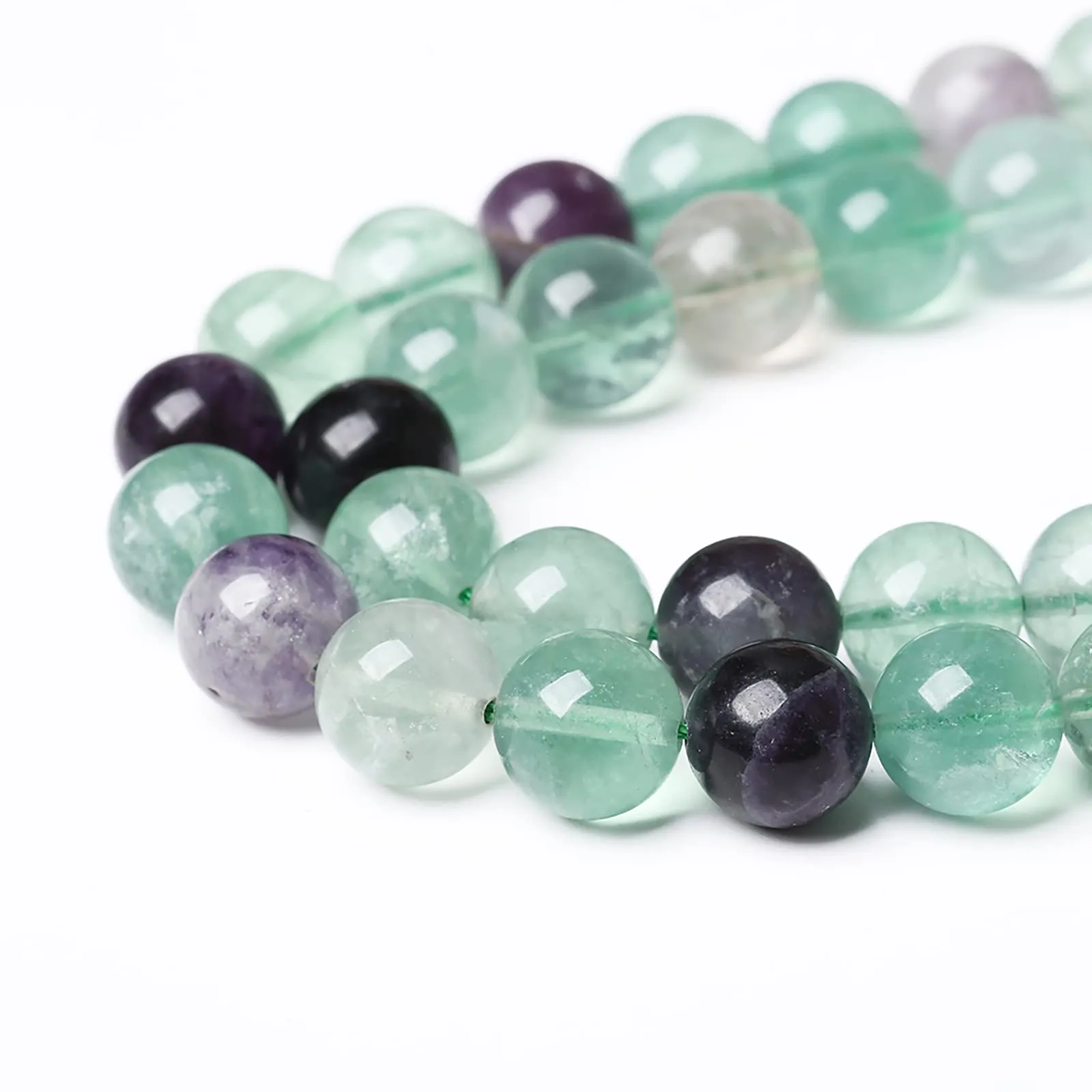 ZXYMLZI 46 Perline in Fluorite Naturale 8mm per Gioielli, Bracciali e Collane - immagine 3