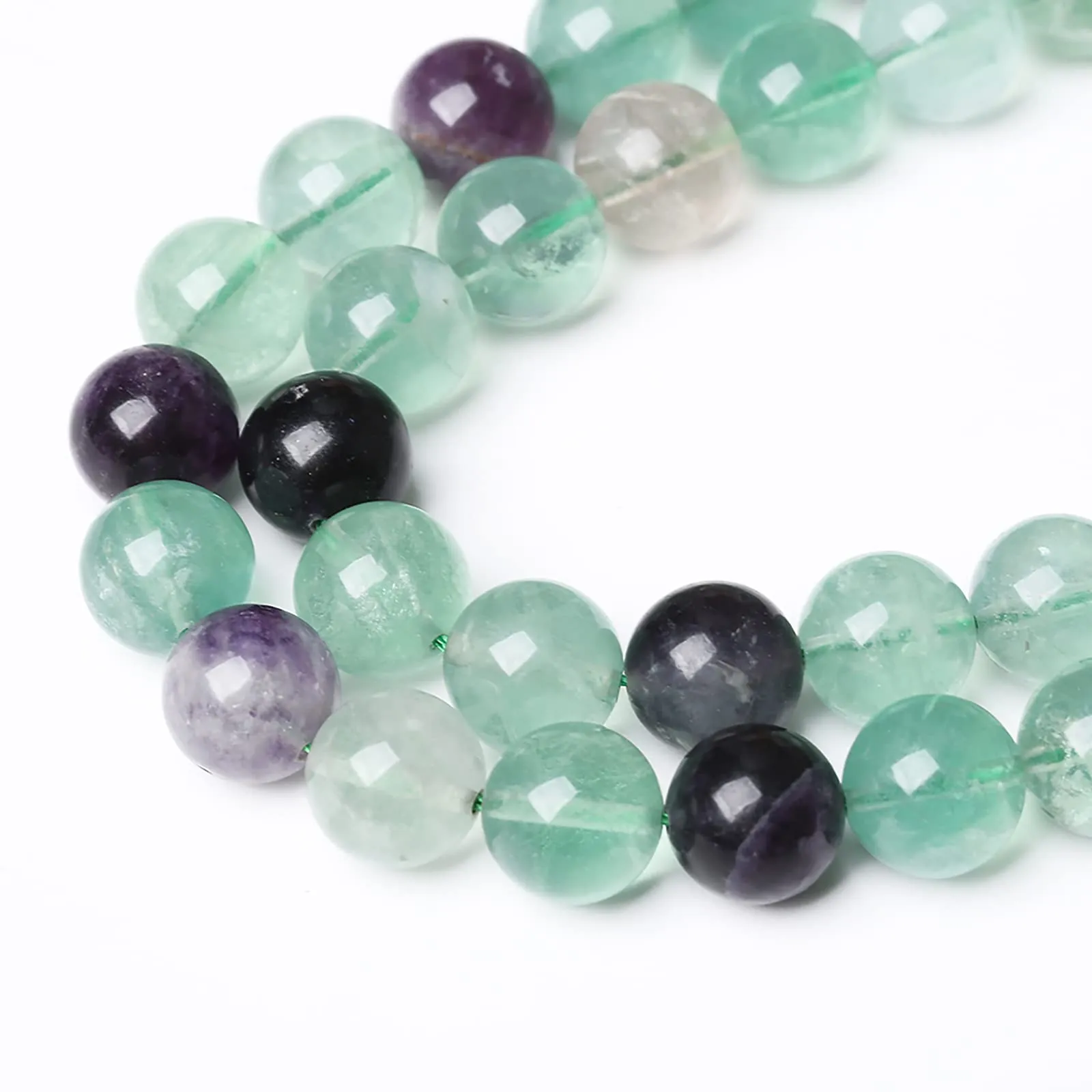 ZXYMLZI 46 Perline in Fluorite Naturale 8mm per Gioielli, Bracciali e Collane - immagine 4