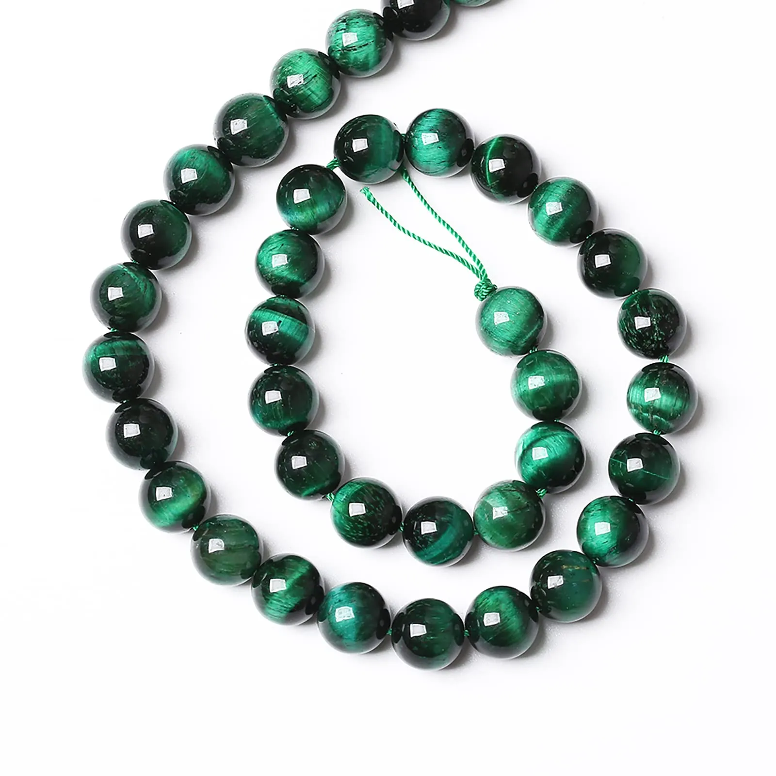 ZXYMLZI Perline in Pietra Naturale Occhio di Tigre Verde, 6 mm, 61 pezzi, 38,1 cm - immagine 5