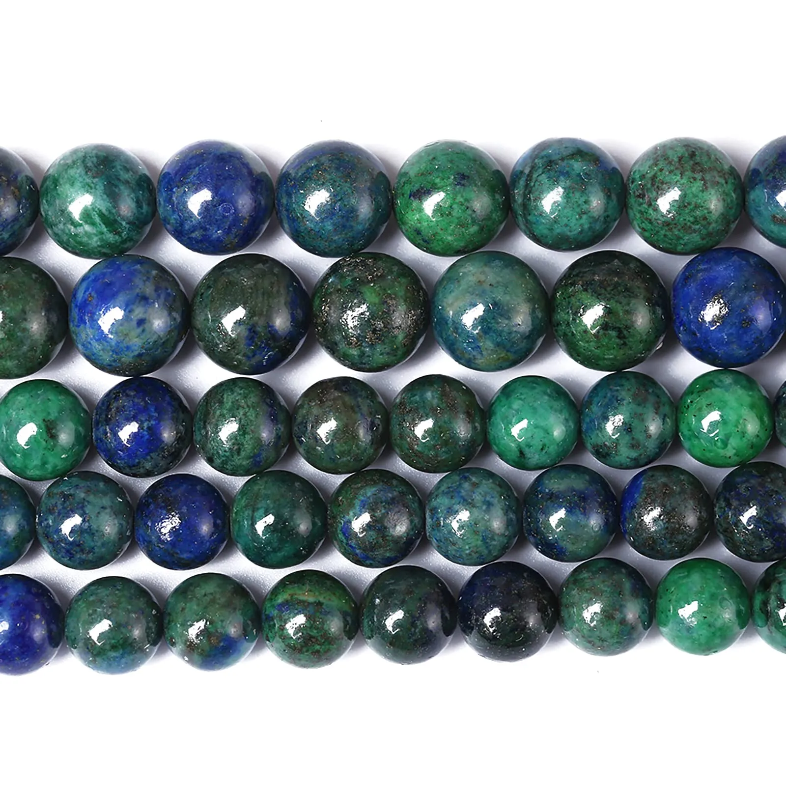 ZXYMLZI Perline in Pietra Naturale Lapislazzuli e Crisocolla, 6mm, 60 Pezzi - immagine 2