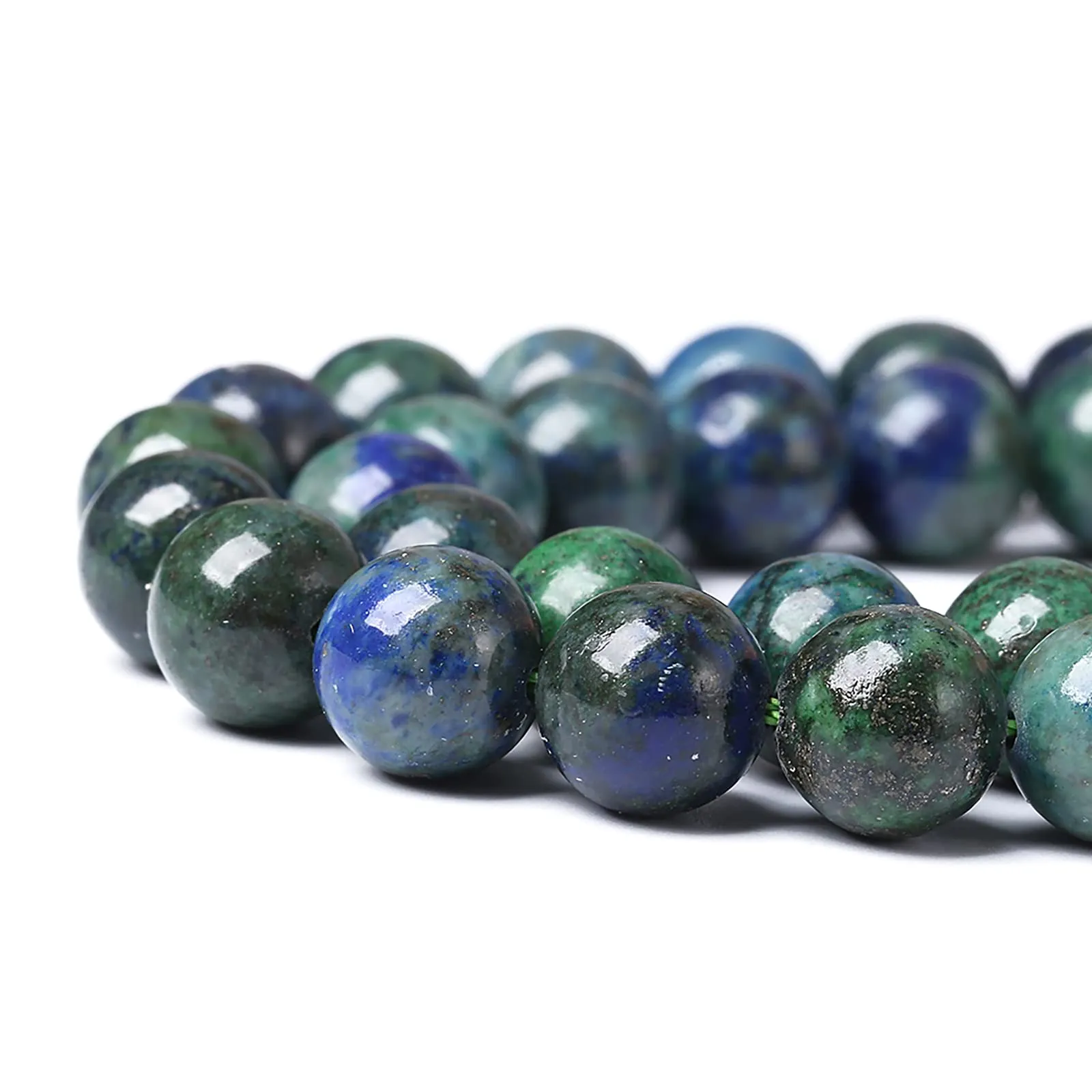 ZXYMLZI Perline in Pietra Naturale Lapislazzuli e Crisocolla, 6mm, 60 Pezzi - immagine 4