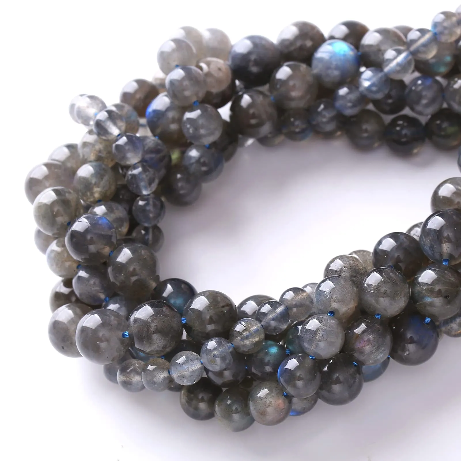 ZXYMLZI 45 Perline di Labradorite Naturale AAA, 8 mm, 38,1 cm - immagine 2