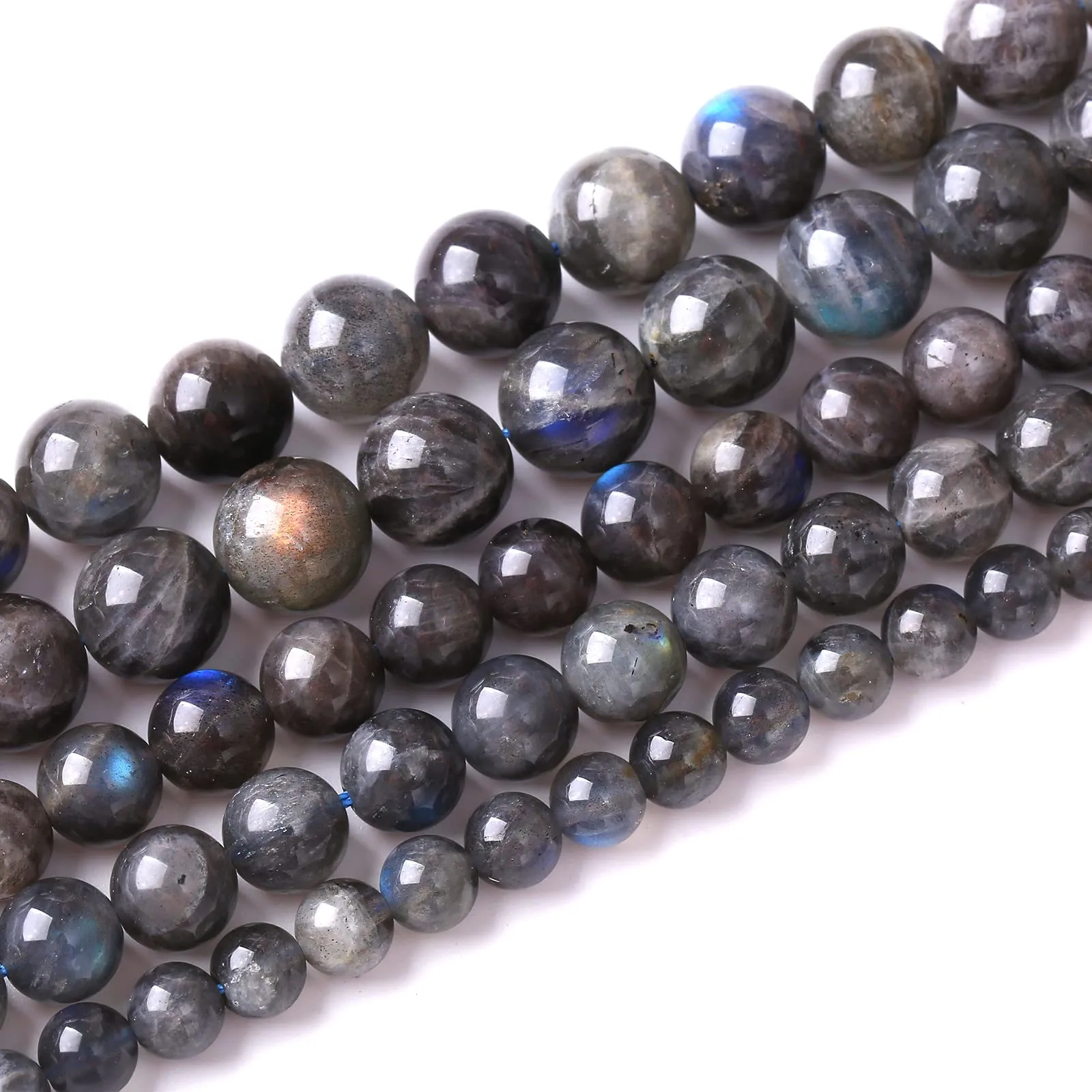 ZXYMLZI 45 Perline di Labradorite Naturale AAA, 8 mm, 38,1 cm - immagine 3