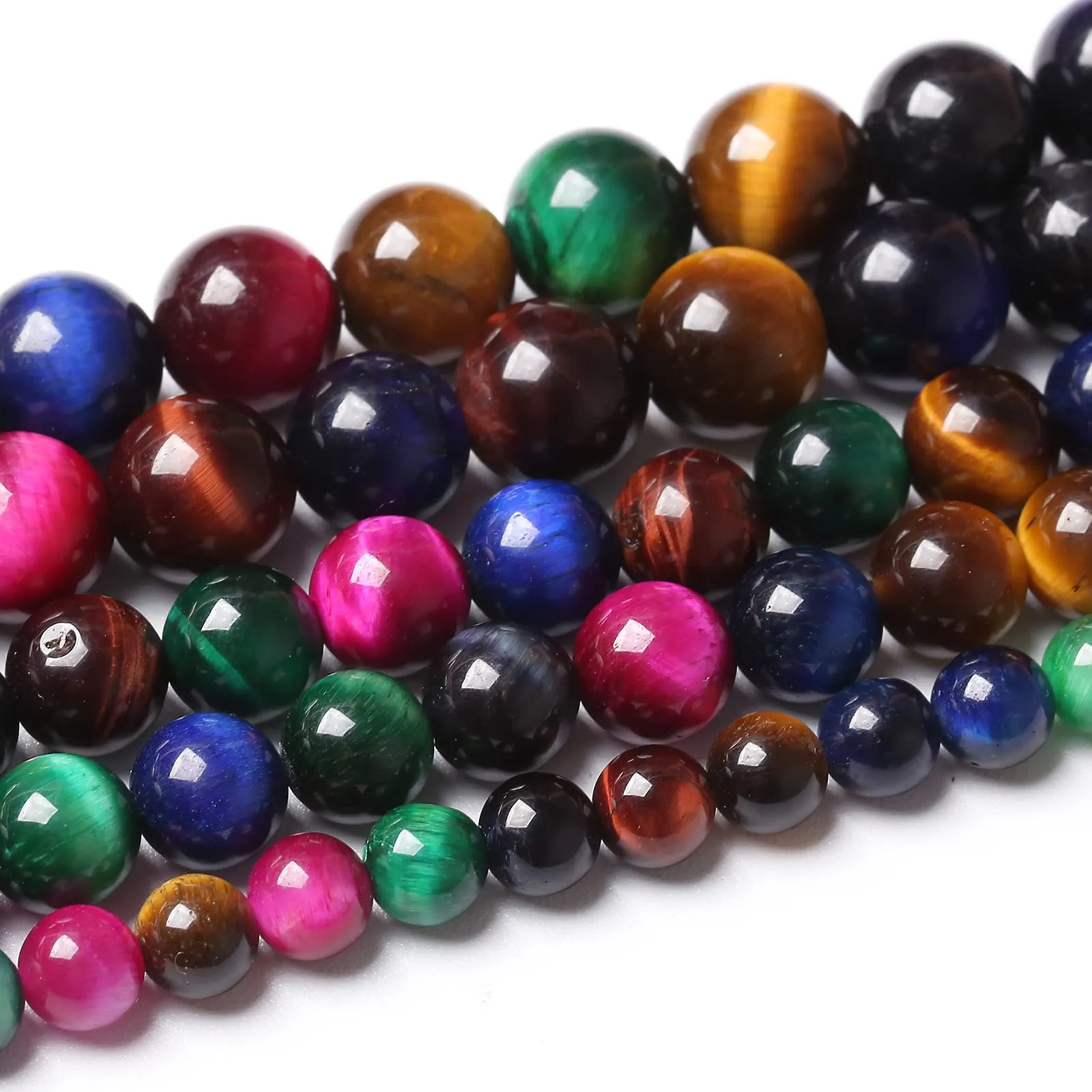 ZXYMLZI 90 Perline in Pietra Naturale Occhio di Tigre 4mm - immagine 2
