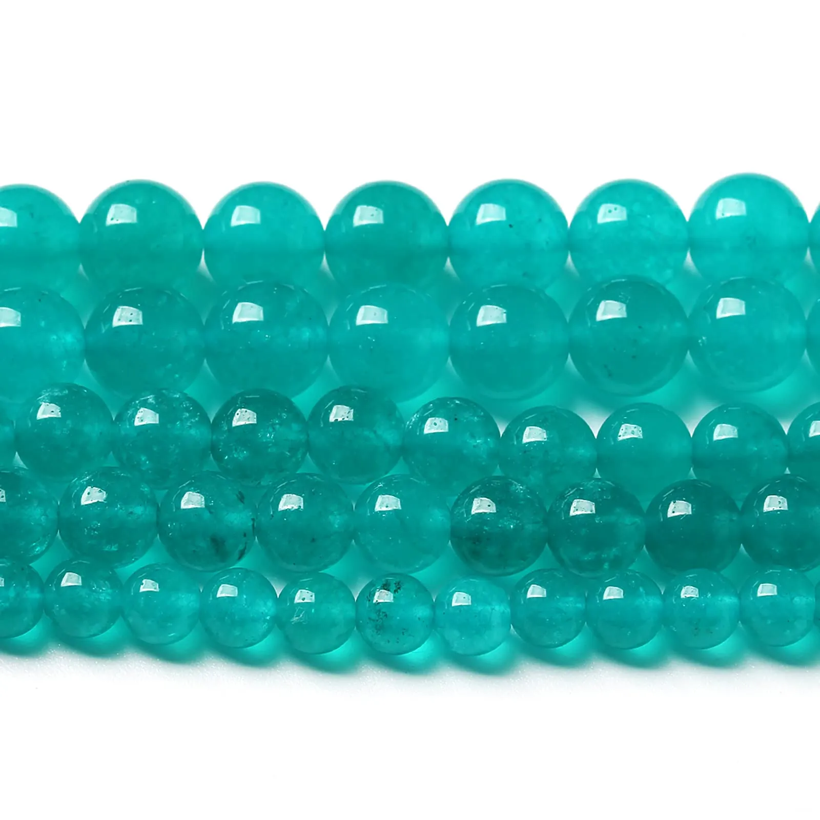 ZXYMLZI 90 Perline in Pietra Naturale Amazonite Blu, 4 mm, Rotonde per Gioielli, 38 cm - immagine 1