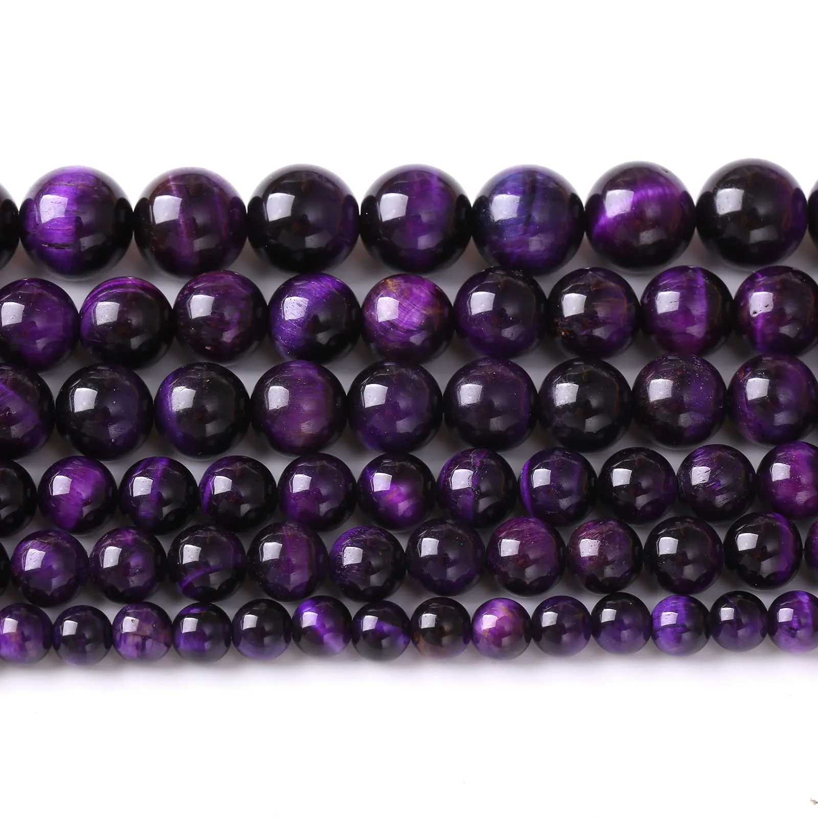 ZXYMLZI 90 Perline in Pietra Naturale Viola Occhio di Tigre, 4 mm - immagine 1