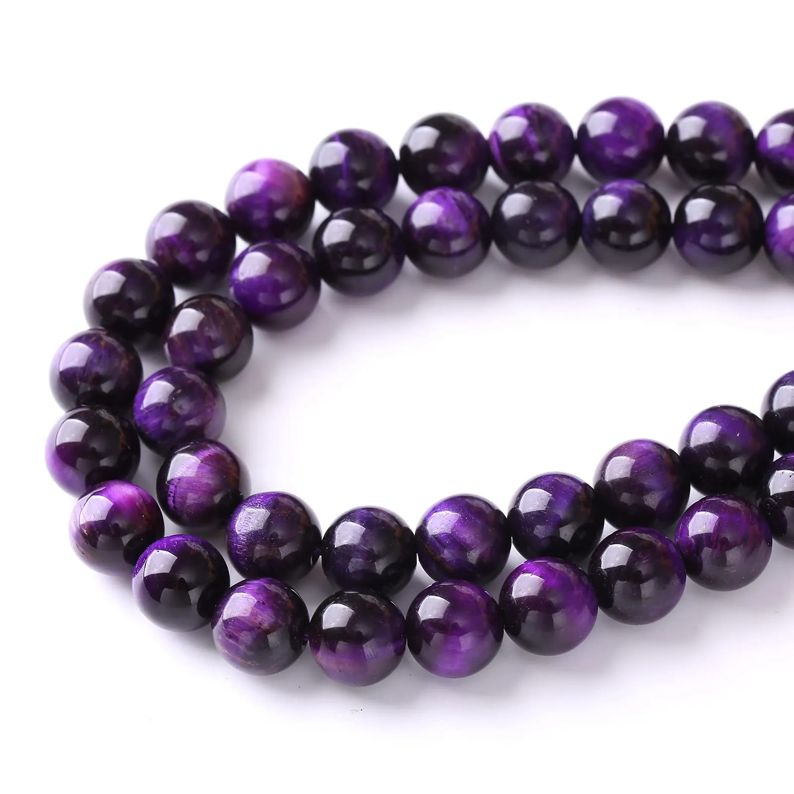 ZXYMLZI 90 Perline in Pietra Naturale Viola Occhio di Tigre, 4 mm - immagine 4