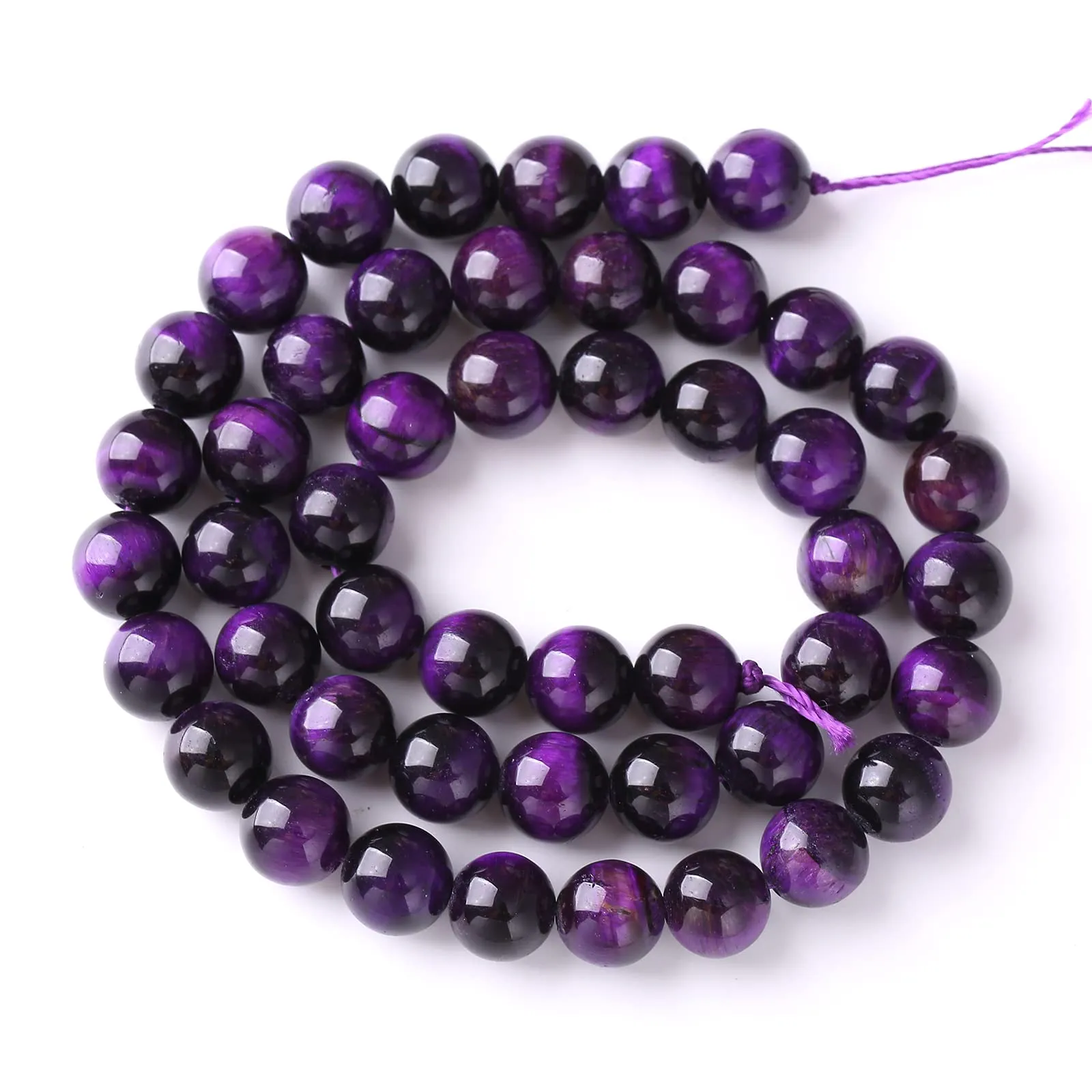 ZXYMLZI 90 Perline in Pietra Naturale Viola Occhio di Tigre, 4 mm - immagine 5