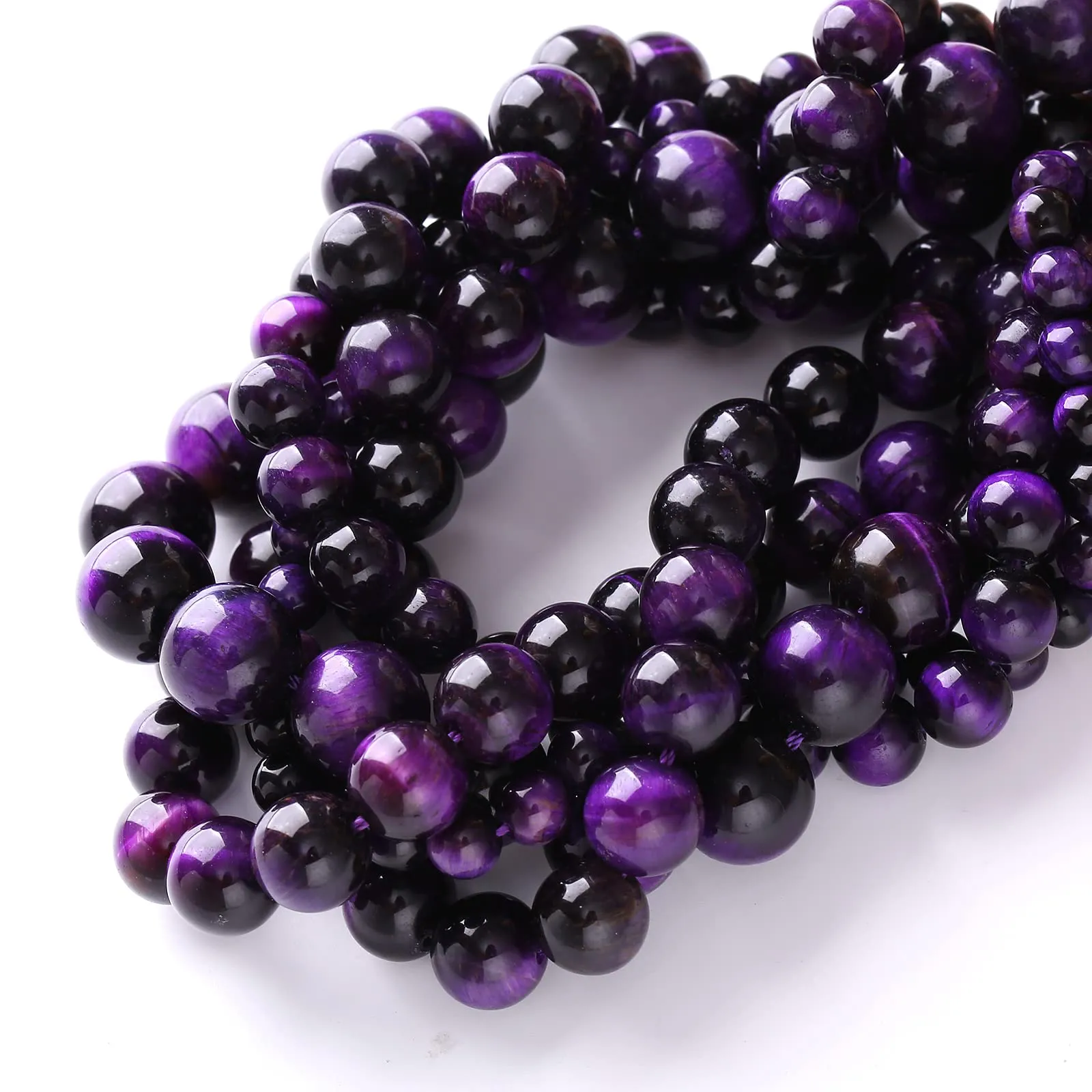 ZXYMLZI 90 Perline in Pietra Naturale Viola Occhio di Tigre, 4 mm - immagine 6