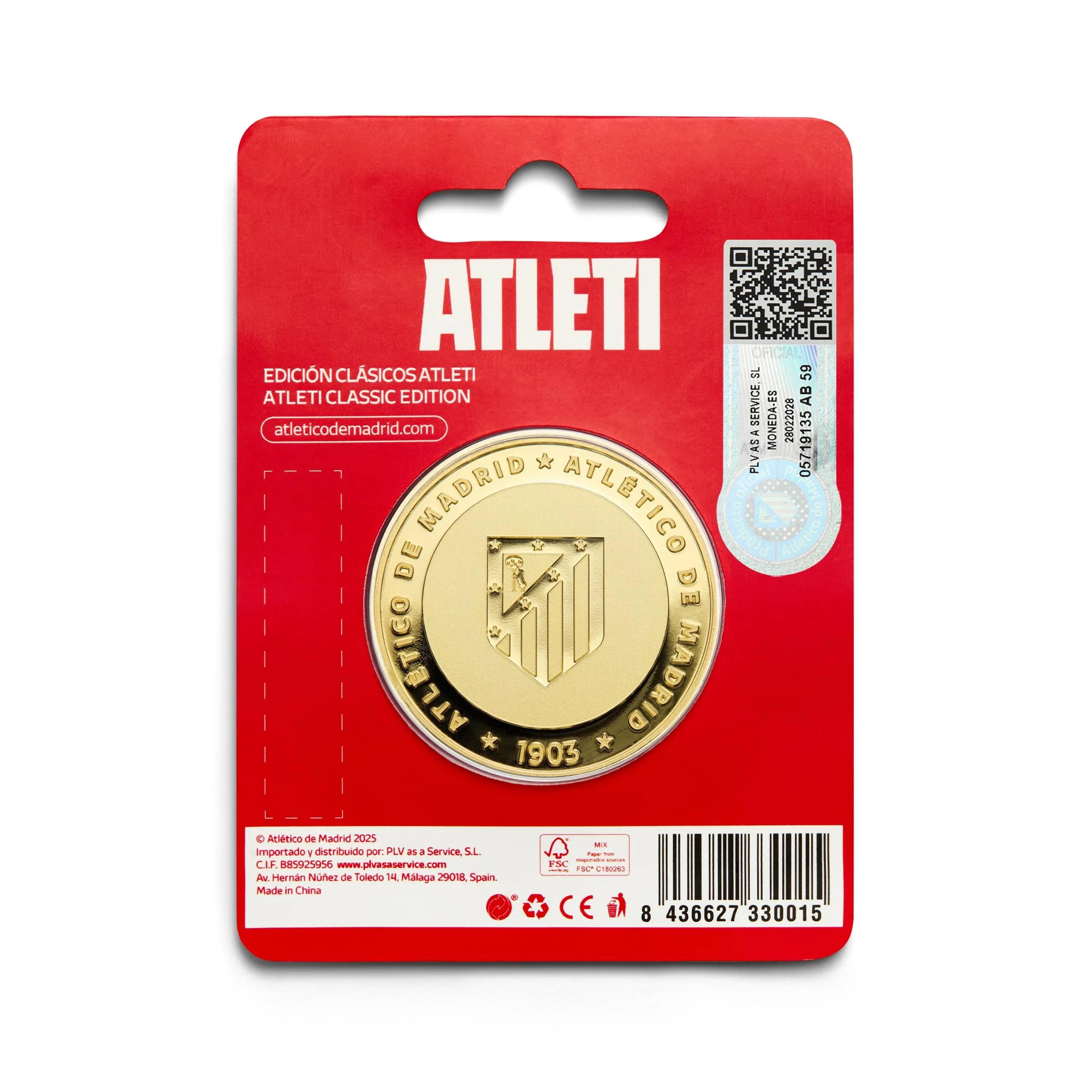 MOCIWORLD Atlético de Madrid Collector's Gold Edizione Speciale con Stemma e Anno di Fondazione - immagine 4