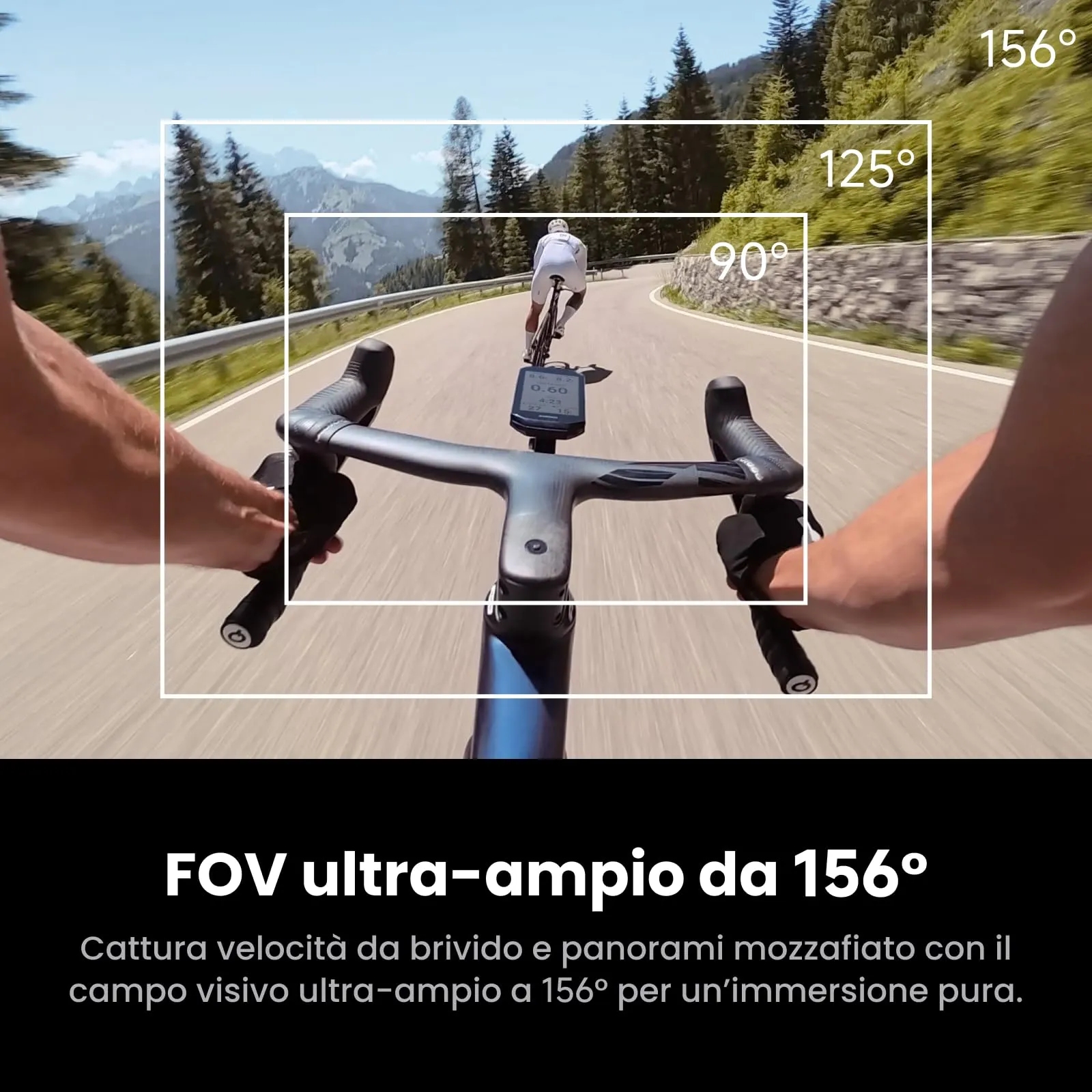Insta360 GO Ultra Edizione Tadej Pogačar - Mini Action Cam 4K POV, Sensore 1/1,28", 53g, FOV 156°, Autonomia 200 min - immagine 9