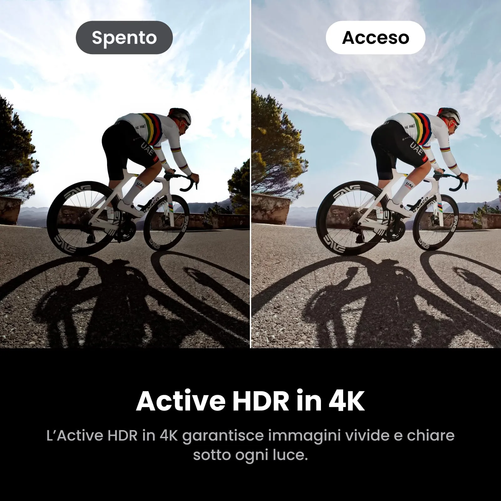 Insta360 GO Ultra Edizione Tadej Pogačar - Mini Action Cam 4K POV, Sensore 1/1,28", 53g, FOV 156°, Autonomia 200 min - immagine 10