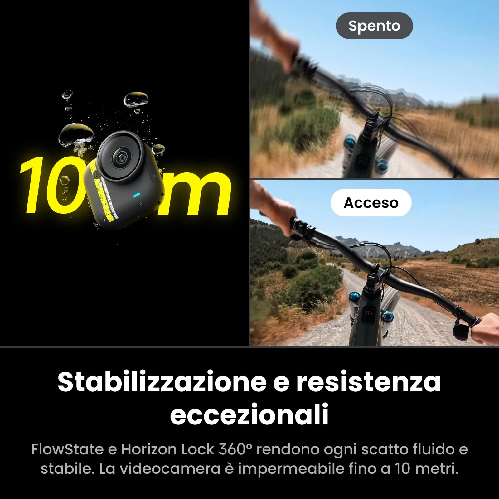 Insta360 GO Ultra Edizione Tadej Pogačar - Mini Action Cam 4K POV, Sensore 1/1,28", 53g, FOV 156°, Autonomia 200 min - immagine 12