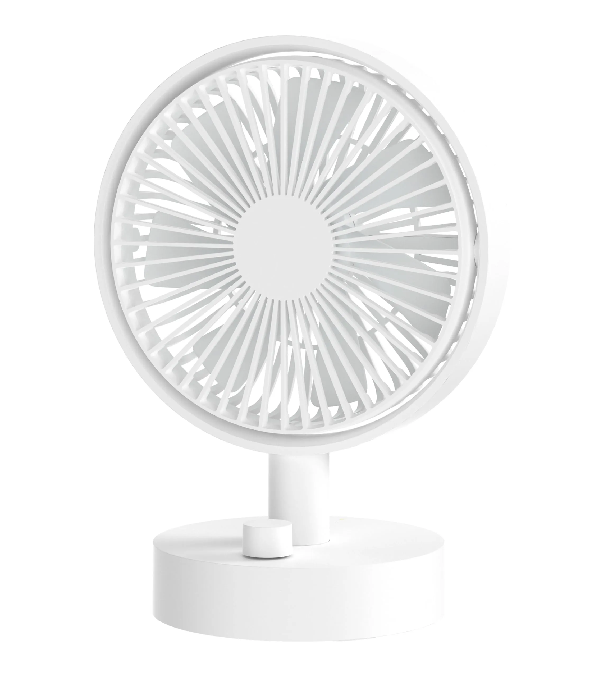 Techly 621710 Mini Ventilatore Rotante da Tavolo, 10 Velocità, Ricarica USB-C, Bianco - immagine 5