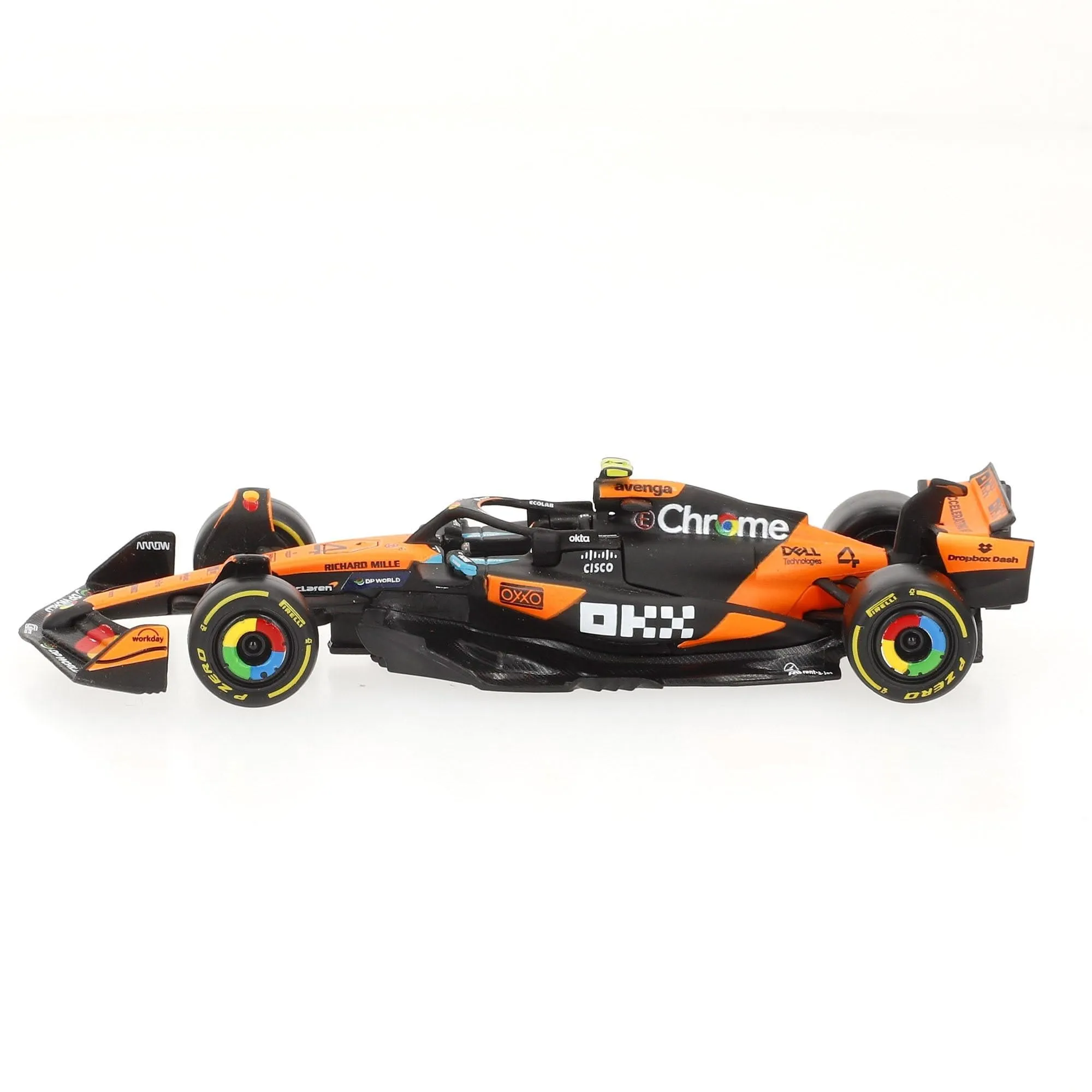 Bburago McLaren F1 MCL39 2025 #4 Norris, 1:43 Scale Diecast Replica, Papaya/Black Livery - immagine 6