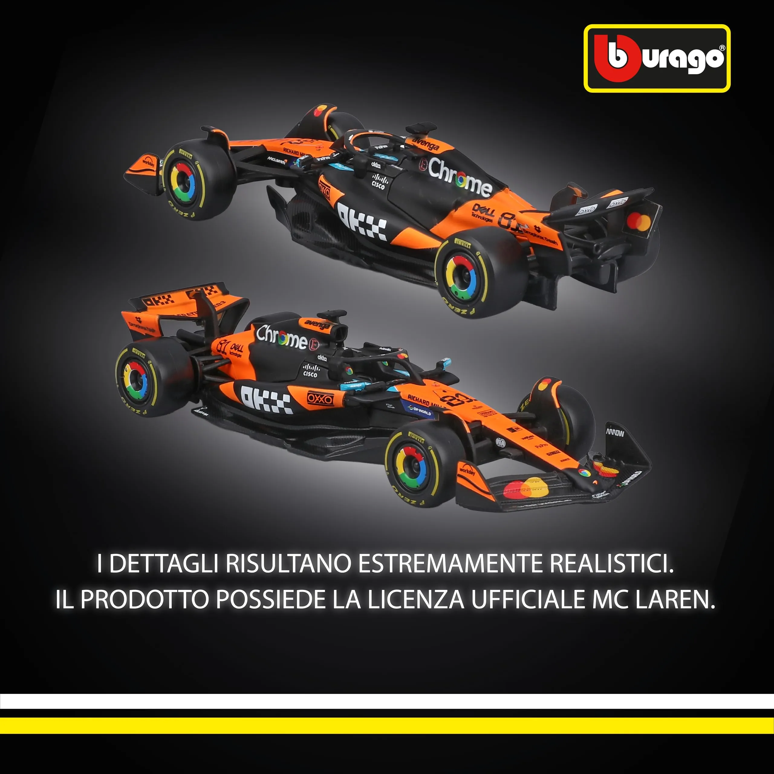 Bburago McLaren F1 MCL39 2025 #81 Piastri 1:43 Diecast Replica - immagine 3