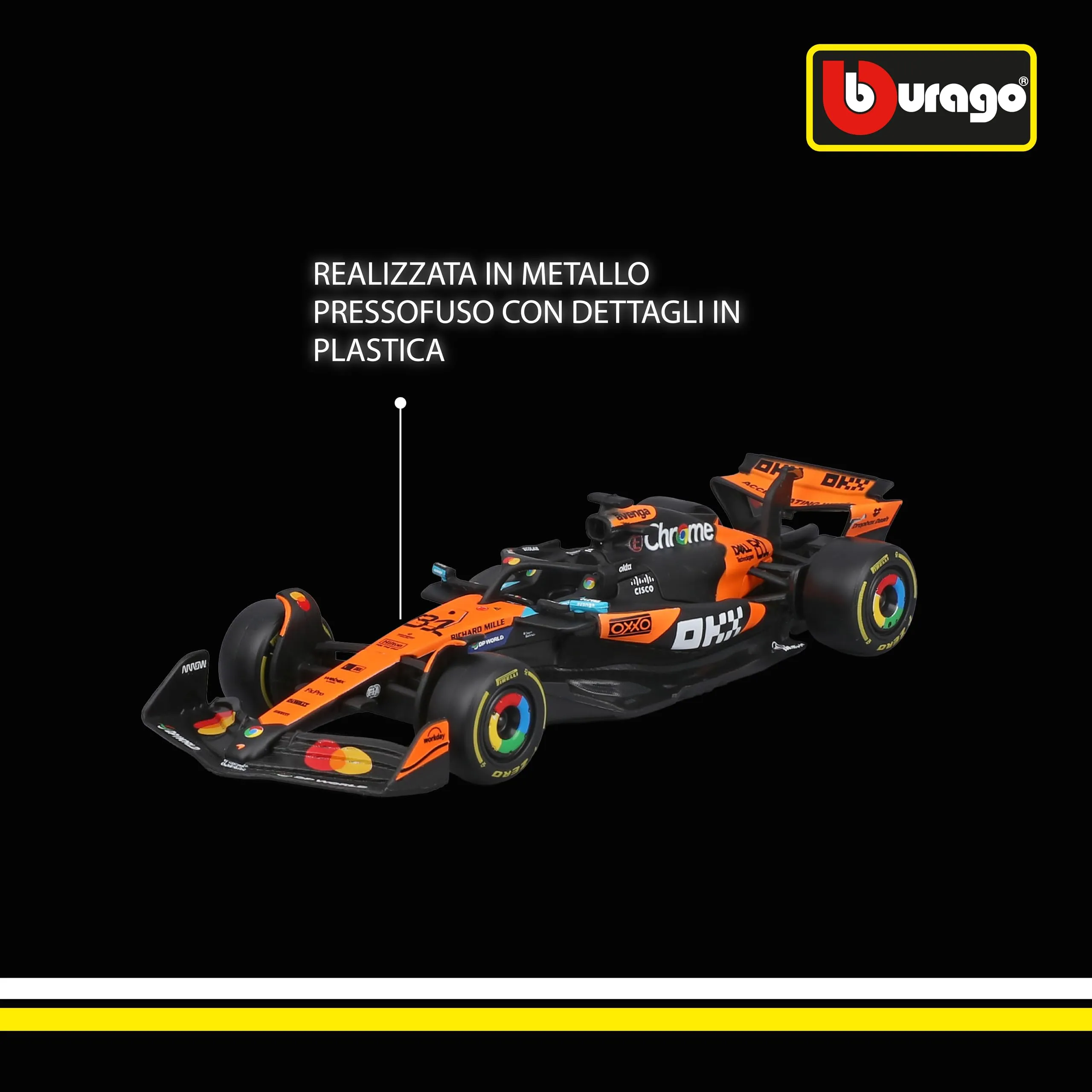 Bburago McLaren F1 MCL39 2025 #81 Piastri 1:43 Diecast Replica - immagine 5