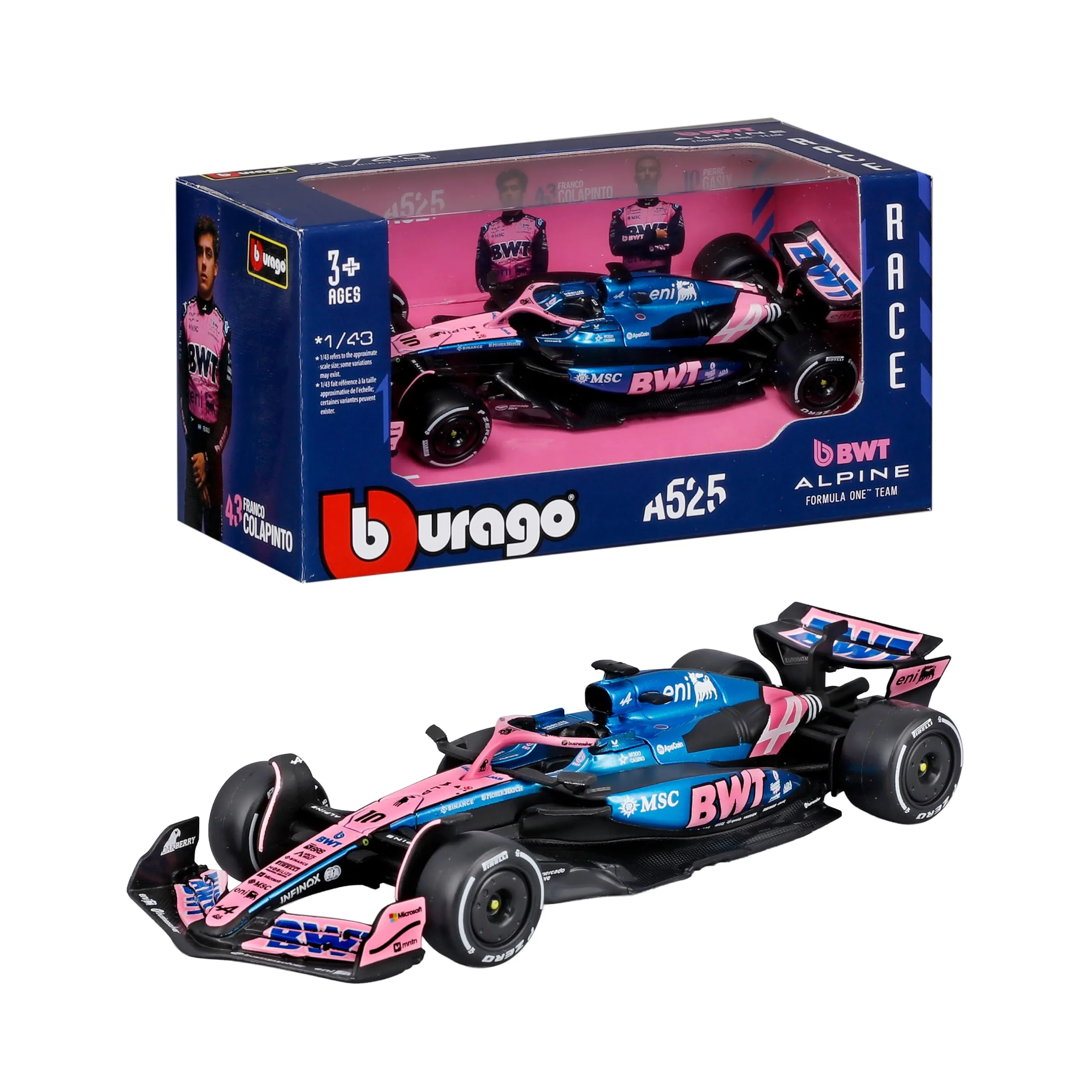Bburago F1 BWT Alpine A525 2025 #10 Gasly 1:43 Diecast Replica - immagine 1