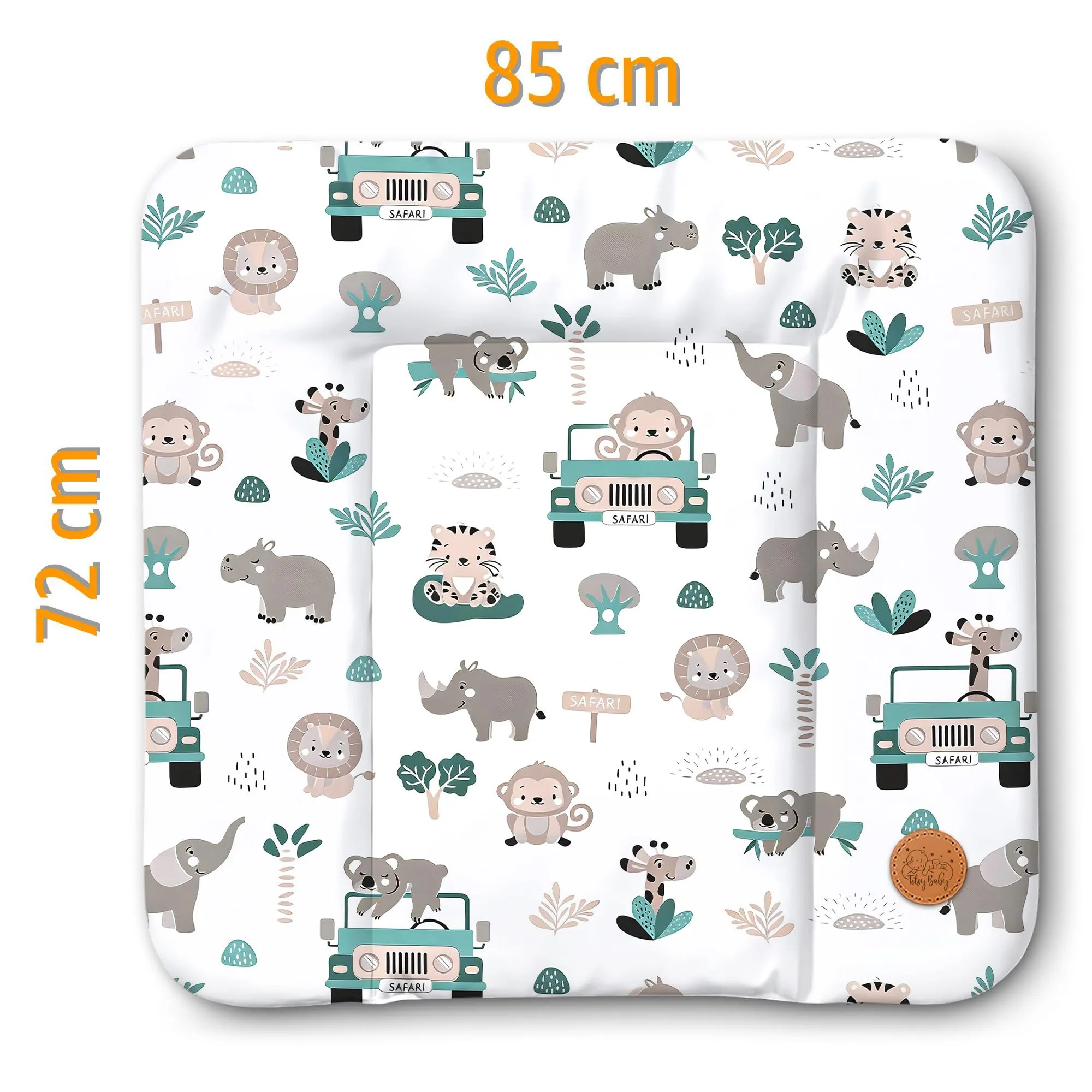 Totsy Baby Tappetino da Fasciatoio Impermeabile, 85 x 72 cm, Colore Africa - immagine 2