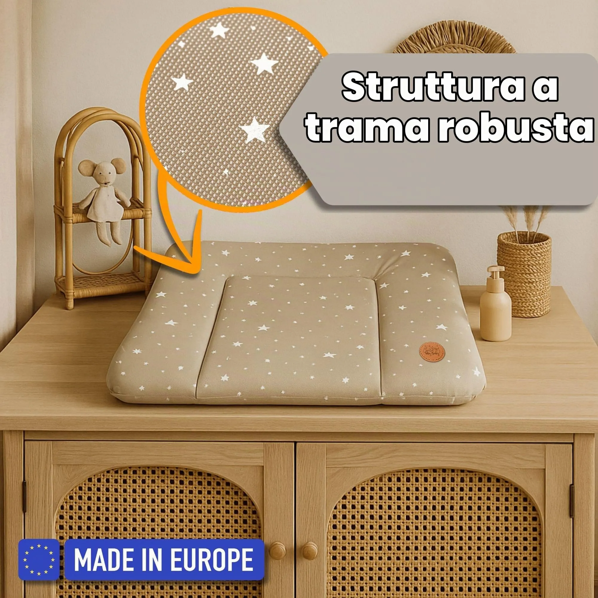 Totsy Baby Tappetino da Fasciatoio Impermeabile, 85 x 72 cm, Colore Africa - immagine 5