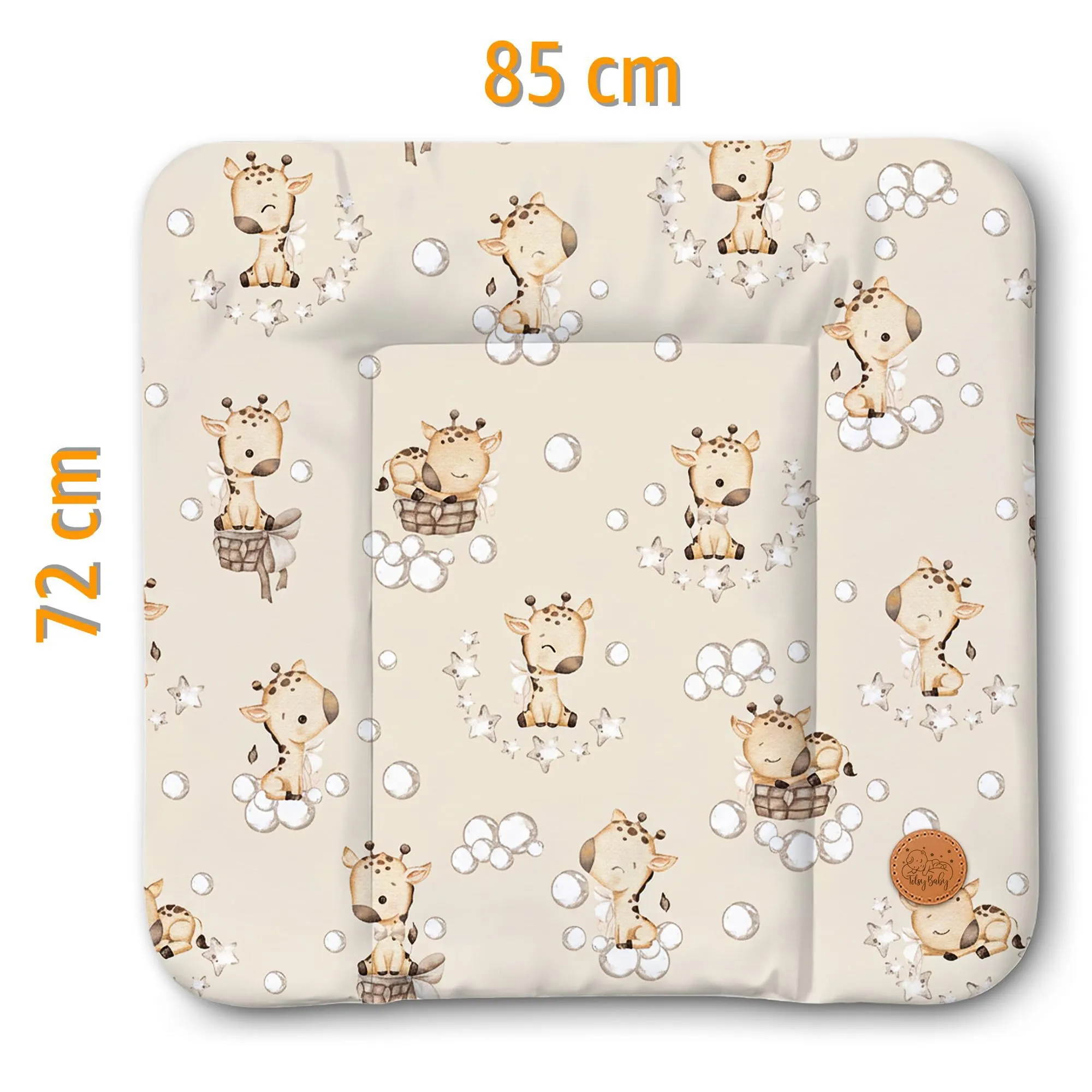 Totsy Baby Fasciatoio Neonato Portatile 85 x 72 cm, Impermeabile e Lavabile, Oeko-Tex, Giraffe - immagine 2
