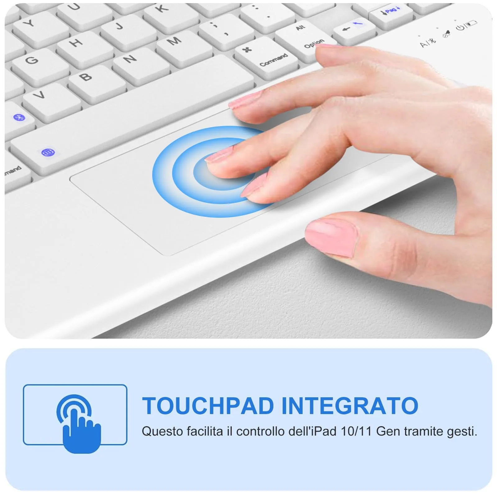 IVEOPPE Tastiera per iPad 11 Generazione 11" (2025) e 10 Generazione 10.9" (2022) Modello A16 - immagine 5