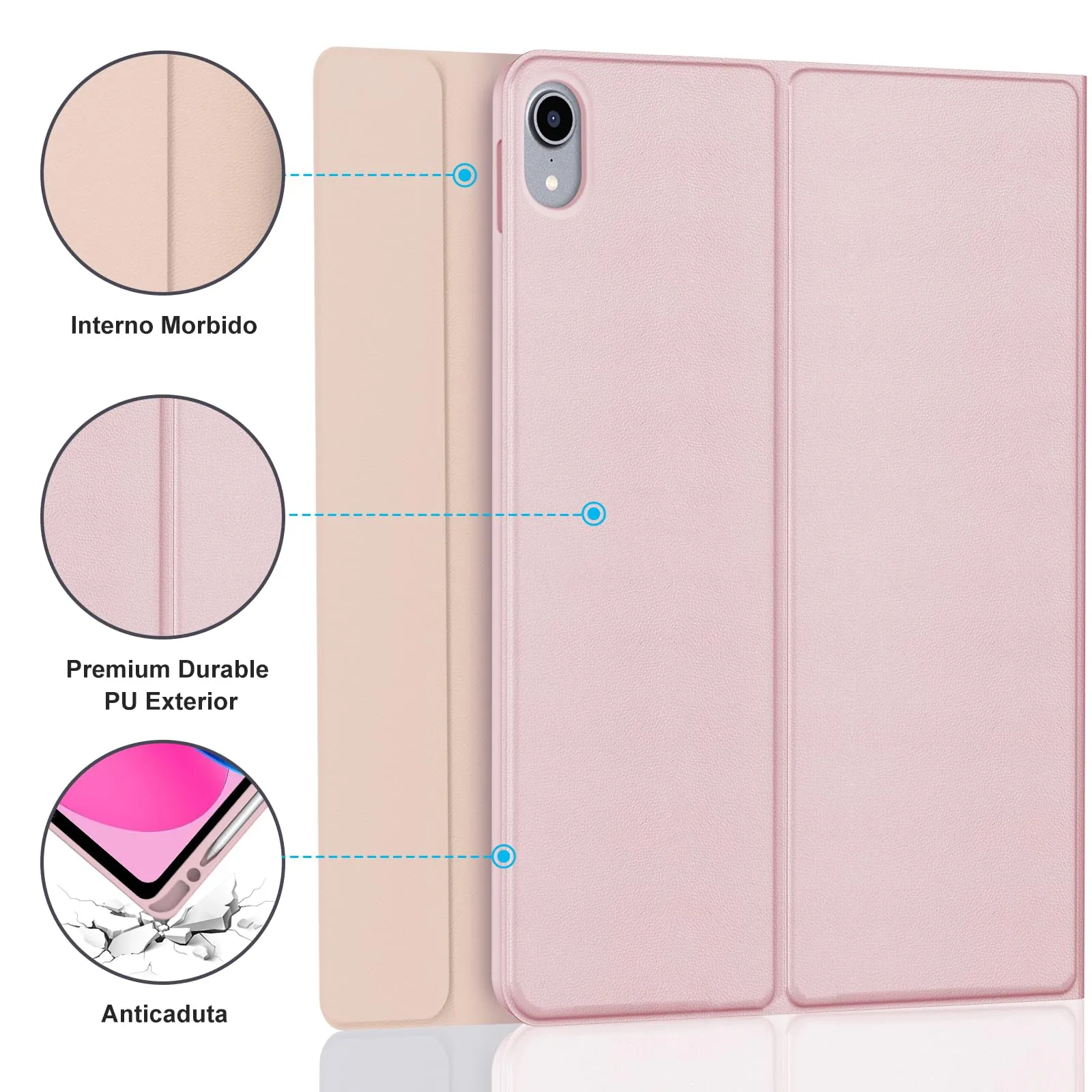 IVEOPPE Tastiera per iPad 11 Generazione 11" (2025) e 10 Generazione 10.9" (2022) Modello A16 - immagine 8