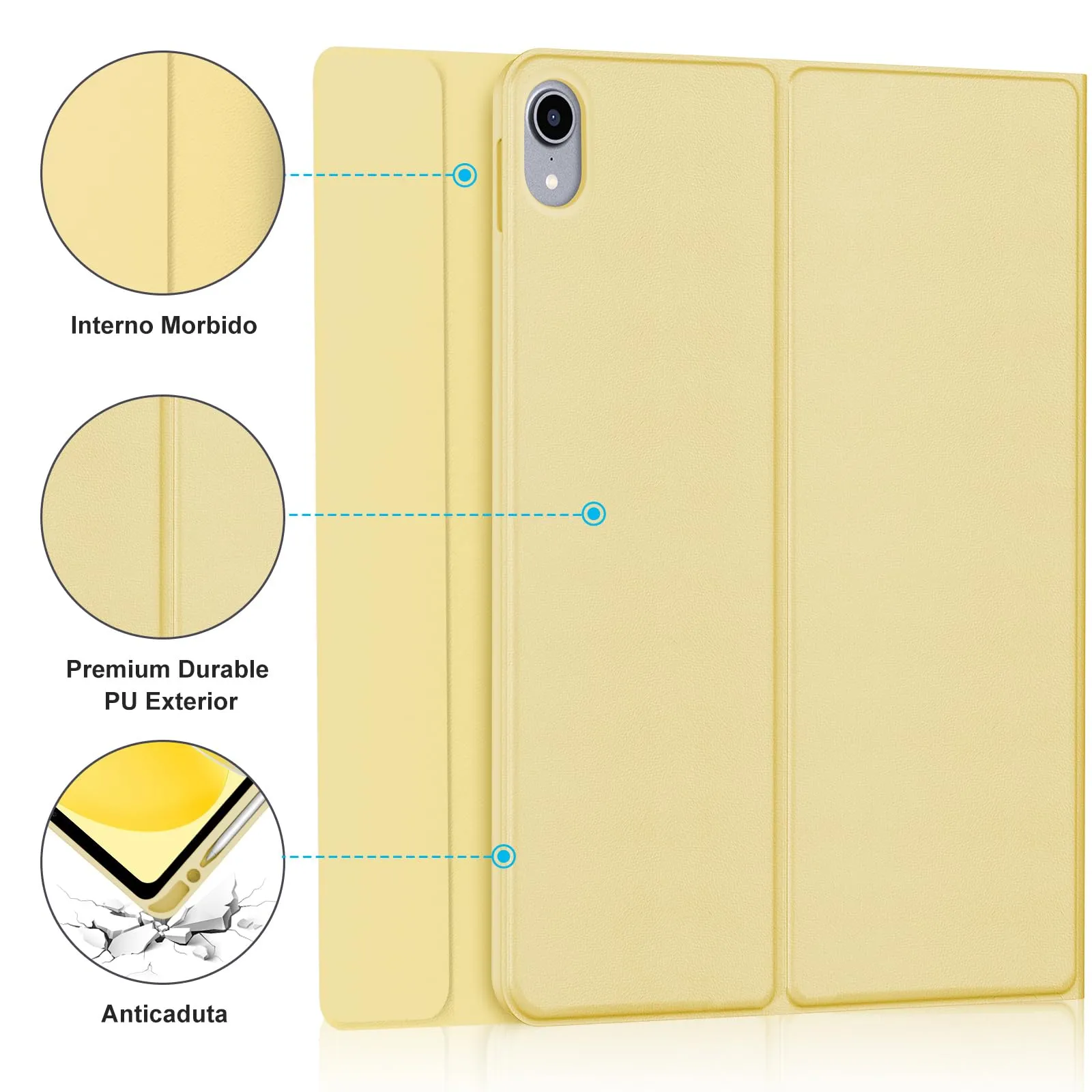 IVEOPPE Tastiera e Custodia per iPad 11ª Generazione 11" (2025) e 10ª Generazione 10.9" (2022) A16 - immagine 6