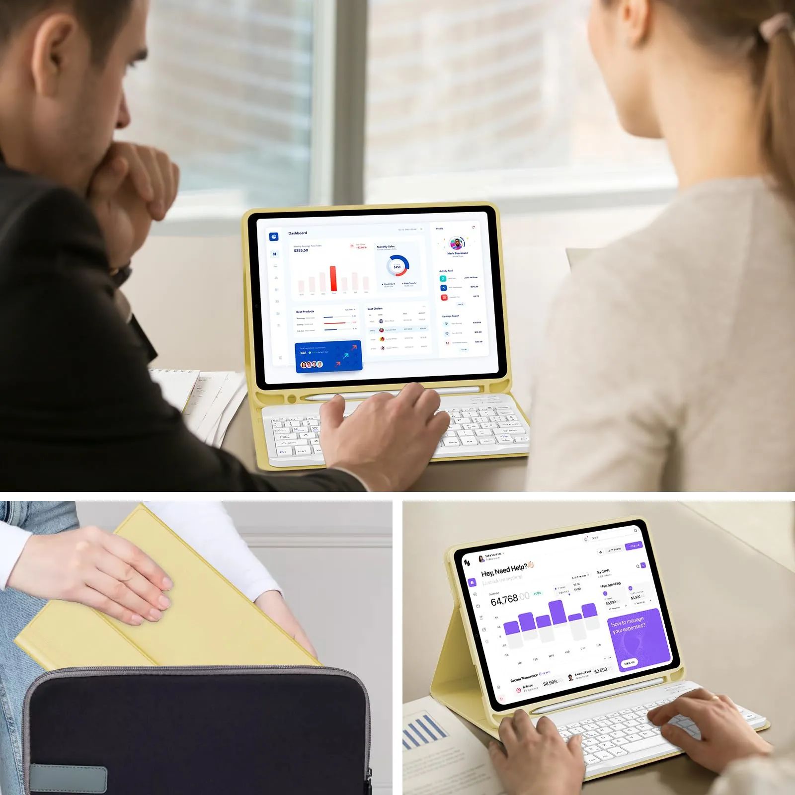 IVEOPPE Tastiera e Custodia per iPad 11ª Generazione 11" (2025) e 10ª Generazione 10.9" (2022) A16 - immagine 8