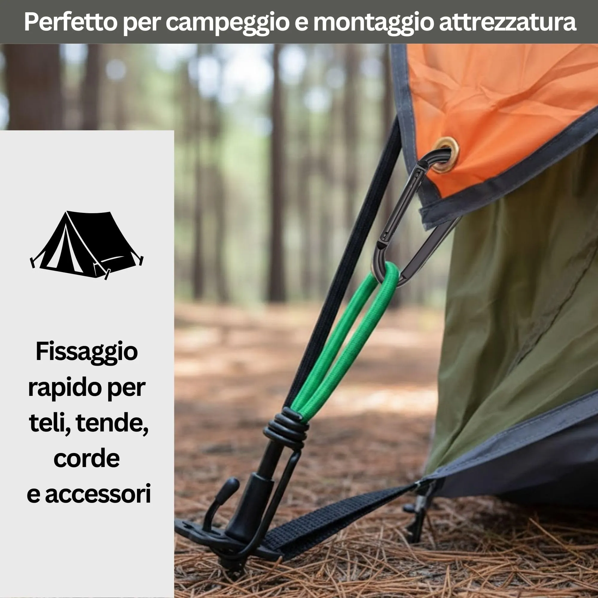 Nexafix Moschettone Inox M8 8 cm Nero (Set da 2) - immagine 7