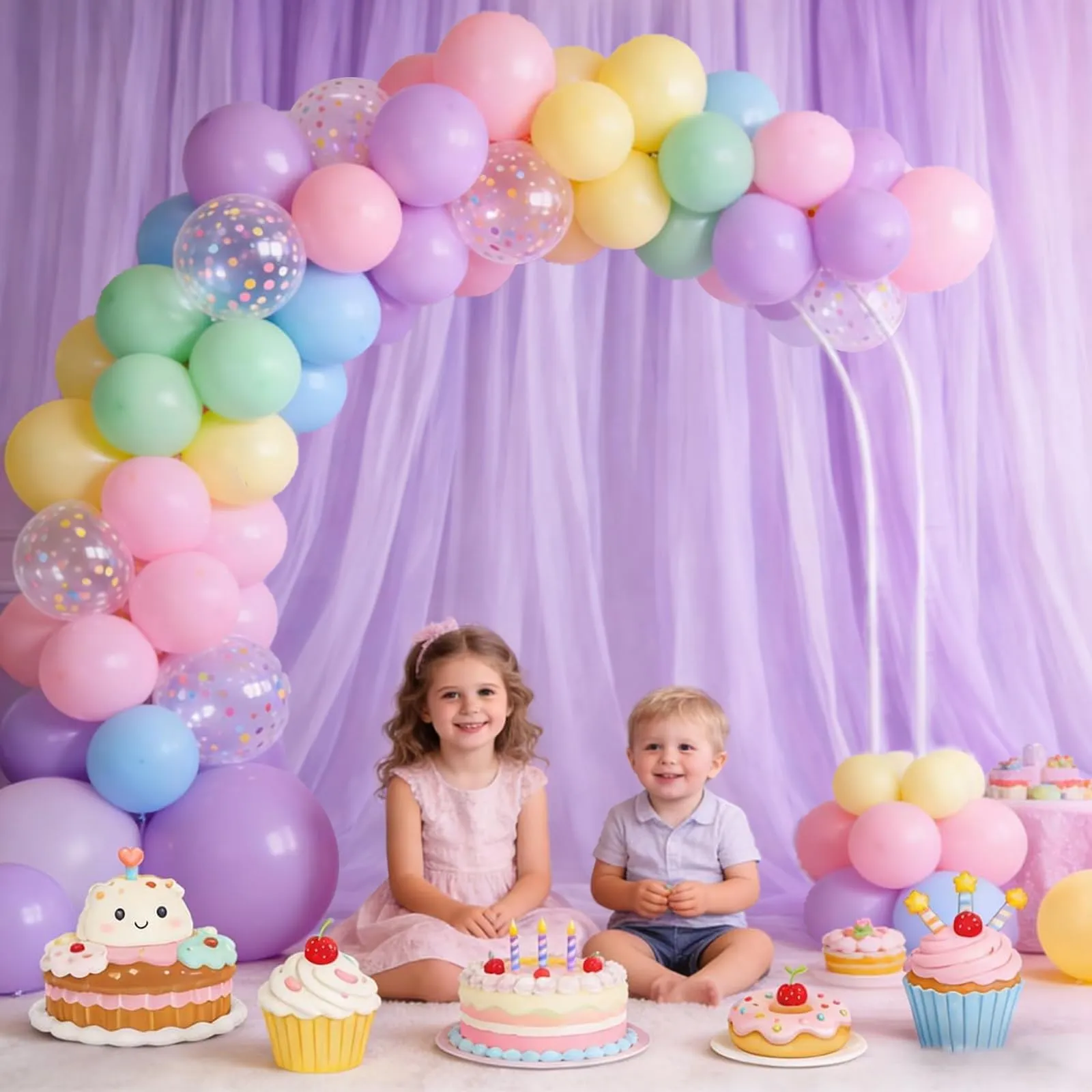 fairymaiden Pacchetto di 60 Palloncini Macaron e Confetti, 12 Pollici - immagine 5