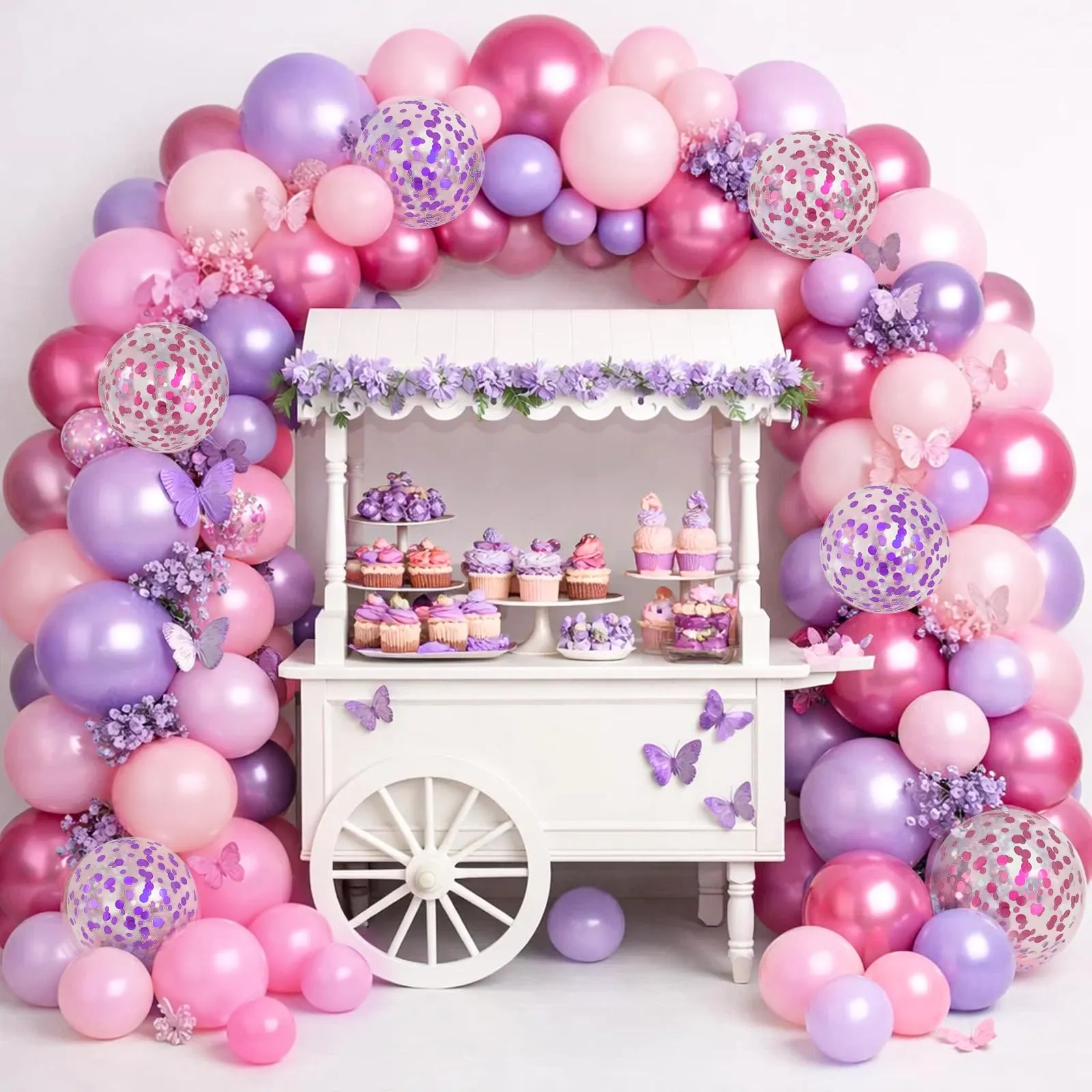 Fairymaiden Palloncini Rosa e Viola, 60 Pezzi, 12 Pollici - immagine 6