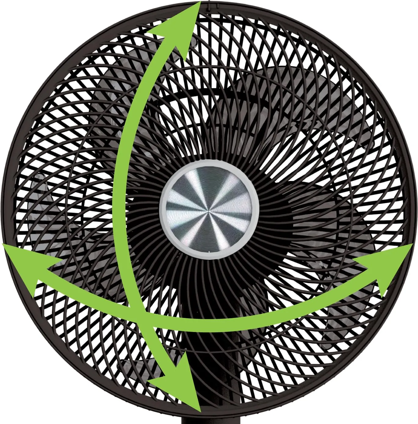 Techly 621680 Ventilatore 2 in 1 12", Piantana a 3 Altezze, 12 Velocità, Telecomando, Oscillazione 720°, Timer, Nero - immagine 4