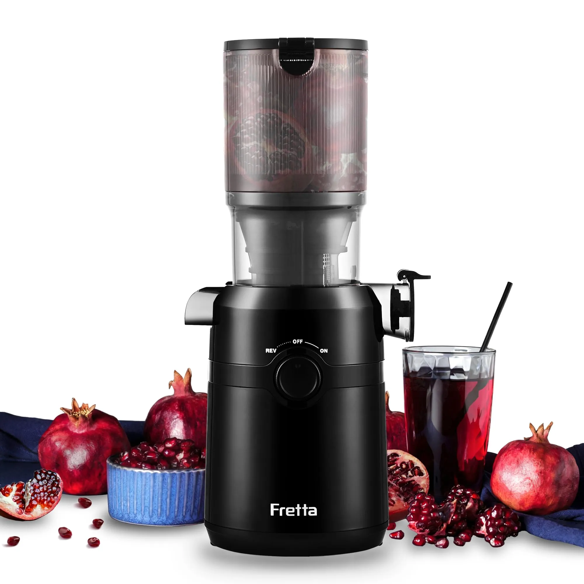 Fretta Estrattore di Succo a Freddo F5000, 200W, Apertura 108mm, Capacità 1L, Nero - immagine 1
