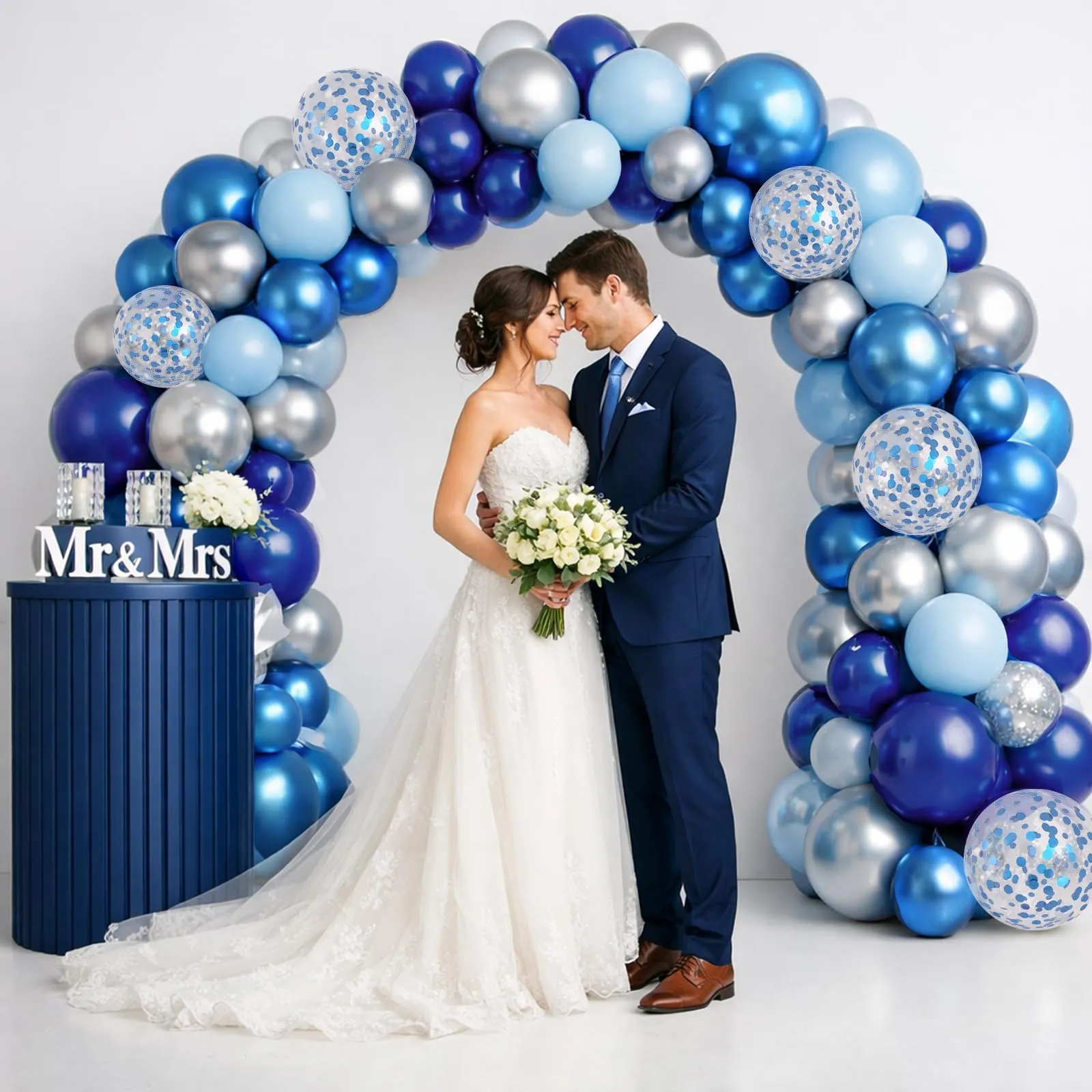 Fairymaiden Palloncini Blu e Argento, 60 Pezzi, 12 Pollici - immagine 4