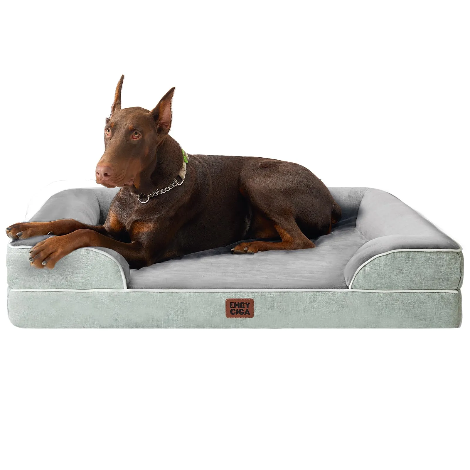 EHEYCIGA Cuccia Cane Interno Taglia XL, 122x89x20cm, Verde - immagine 1