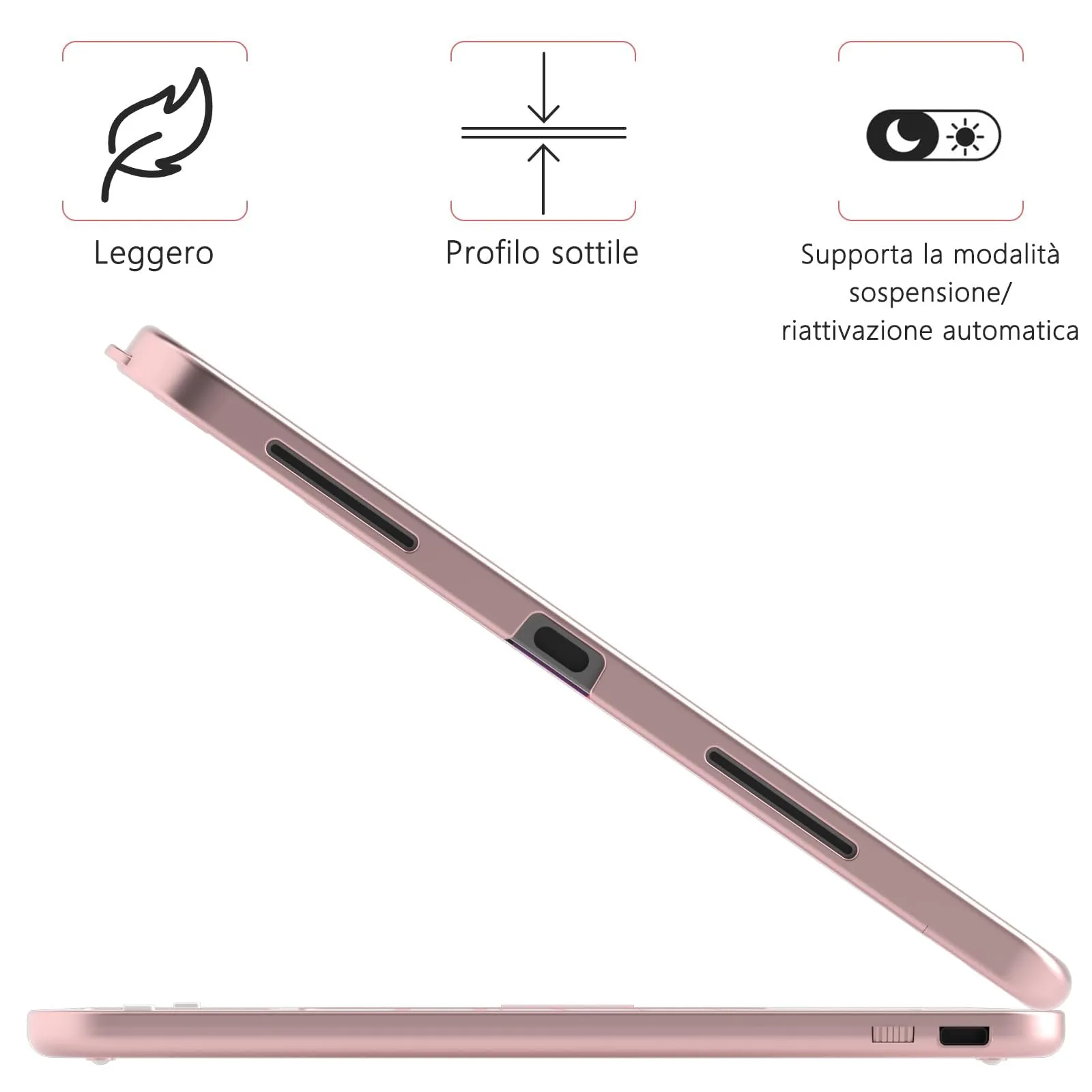 TQQ Tastiera per iPad 10ª/11ª Generazione (10.9"/11"), Trackpad di Precisione e Retroilluminazione RGB - immagine 5