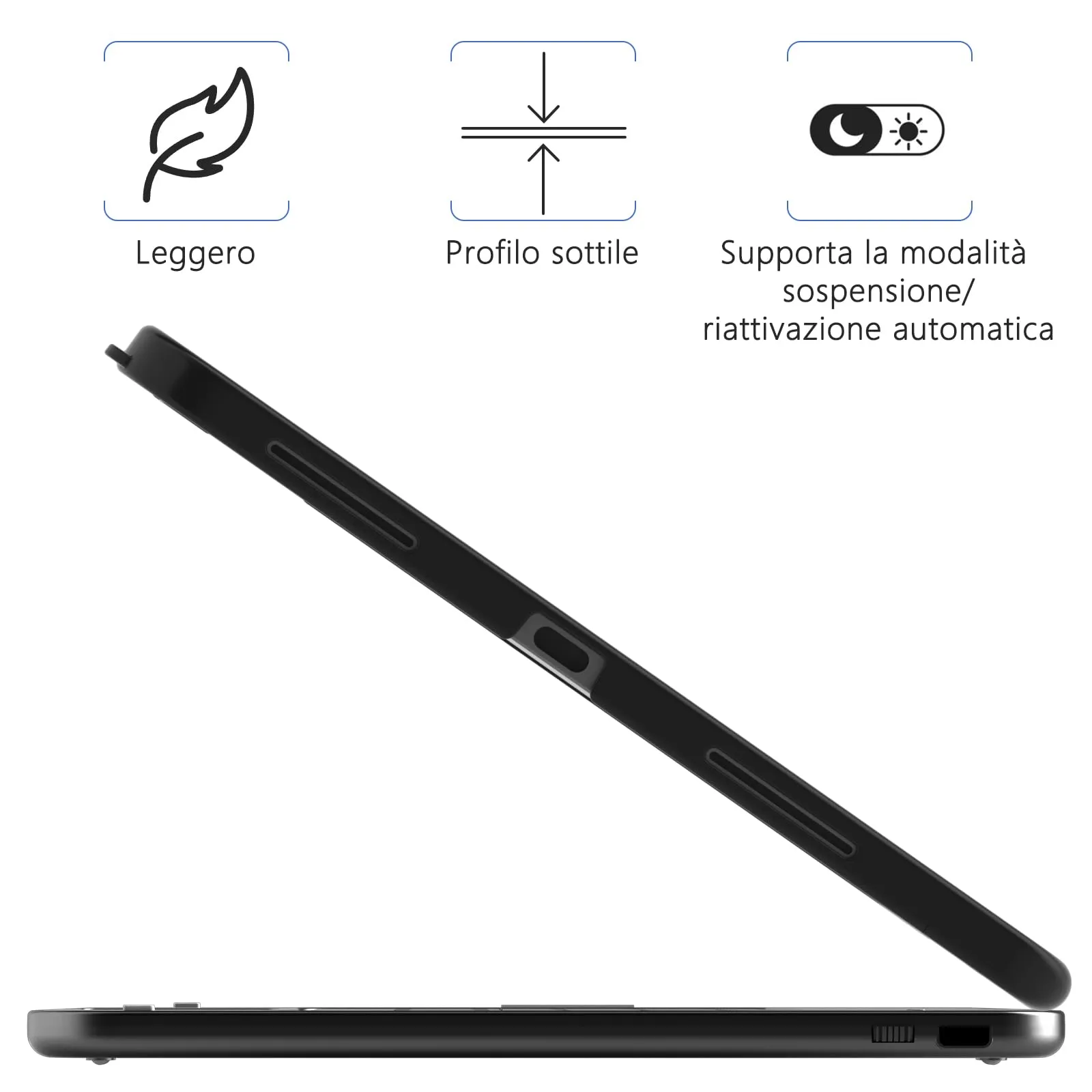 TQQ Tastiera per iPad 10ª/11ª Generazione (10.9"/11") con Trackpad di Precisione e Retroilluminazione RGB, Nero Profondo - immagine 5
