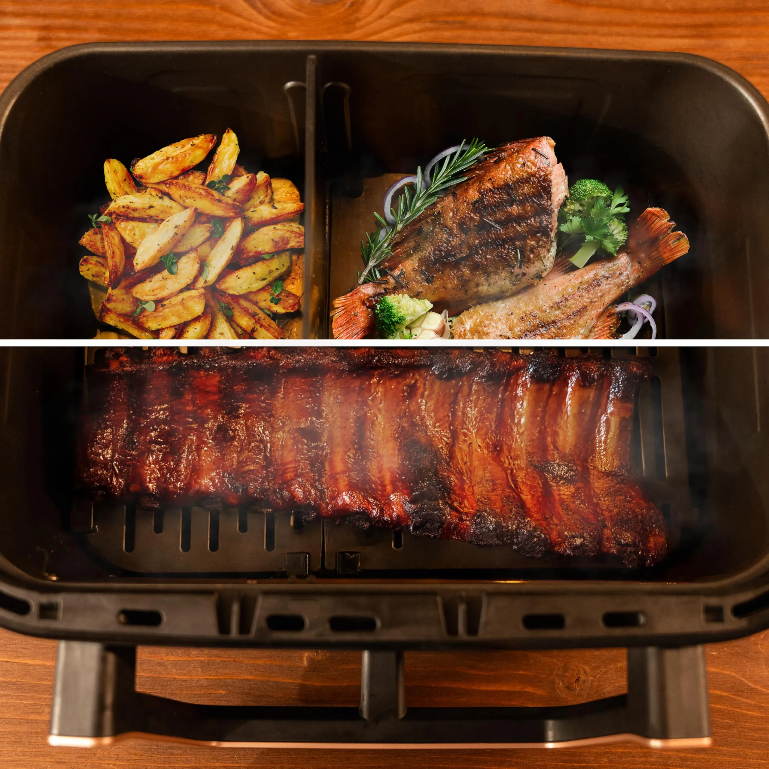 Cecotec Cecofry&Grill Smokin' 11000 Plus Friggitrice ad Aria con Grill e Affumicatore, 11L, 2900 W - immagine 11