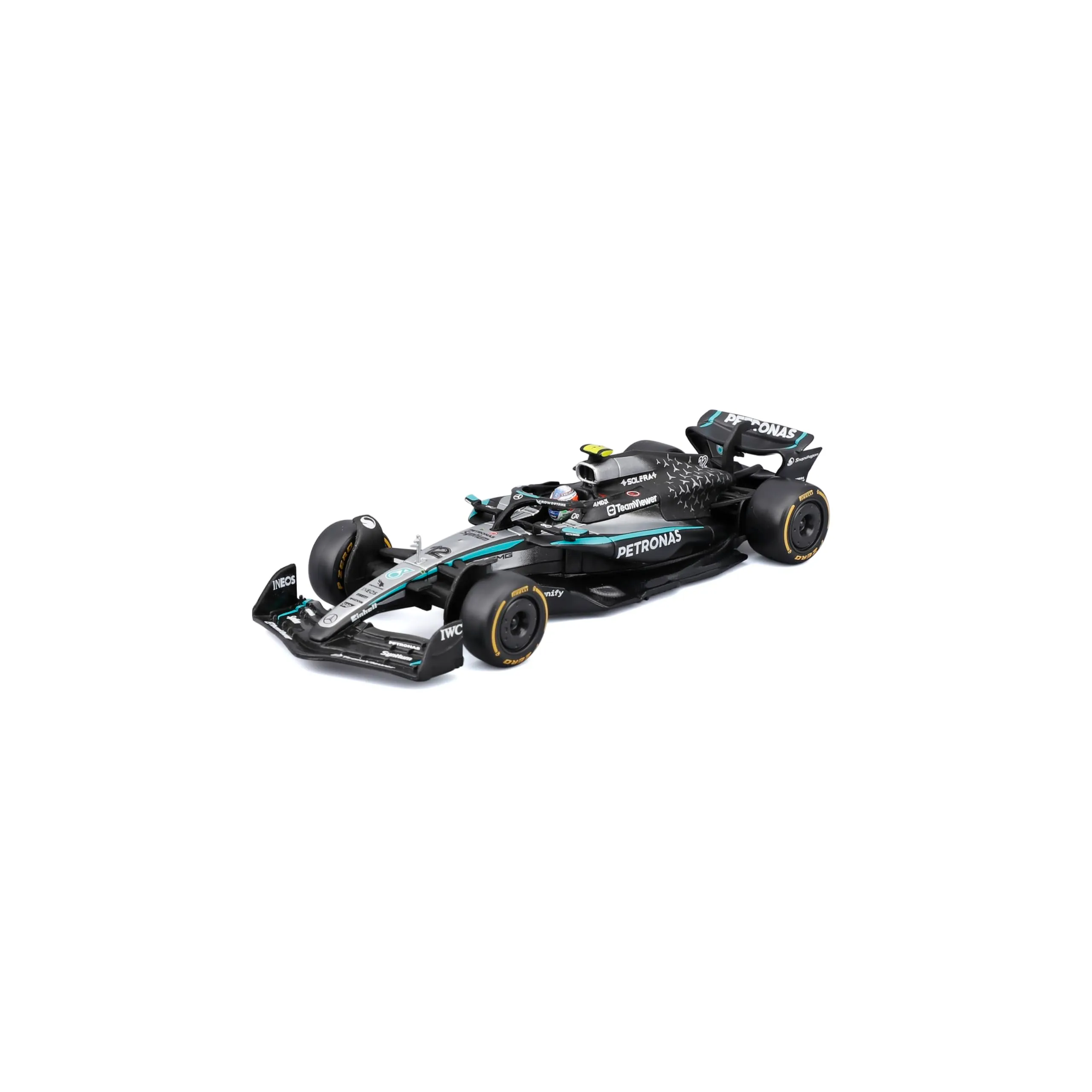Bburago Mercedes-AMG W16 2025 #12 Antonelli 1:43 Diecast Model with Display Case - immagine 2
