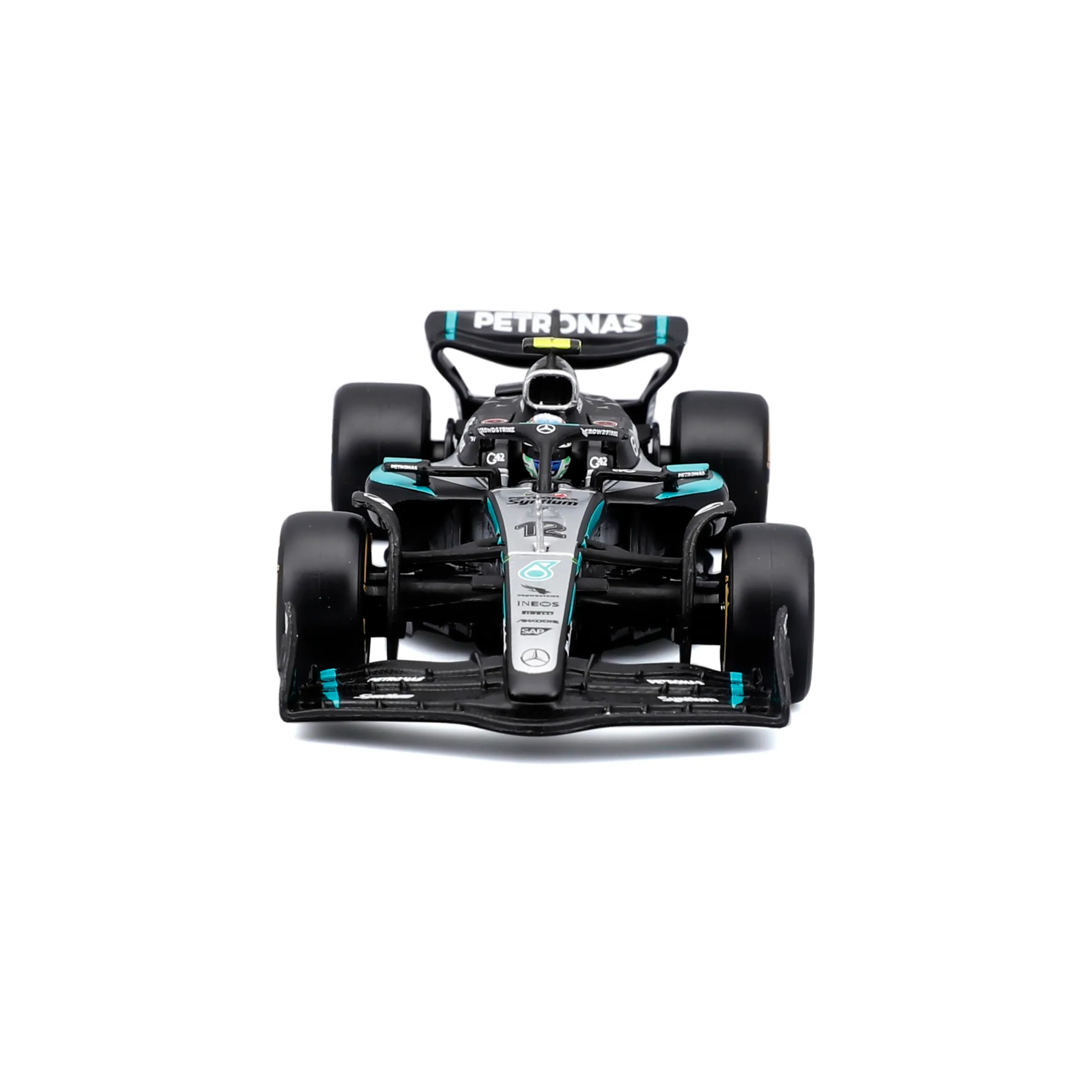 Bburago Mercedes-AMG W16 2025 #12 Antonelli 1:43 Diecast Model with Display Case - immagine 4