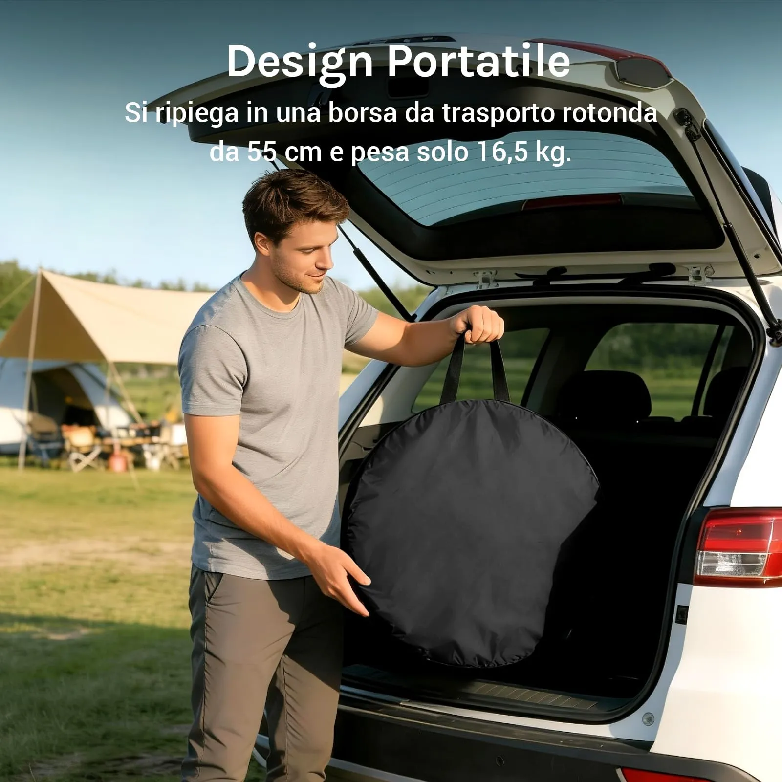 Wolfwise Tenda Doccia Campeggio Pop-Up, Spogliatoio Portatile e Pieghevole (100x100x190 cm) - immagine 6
