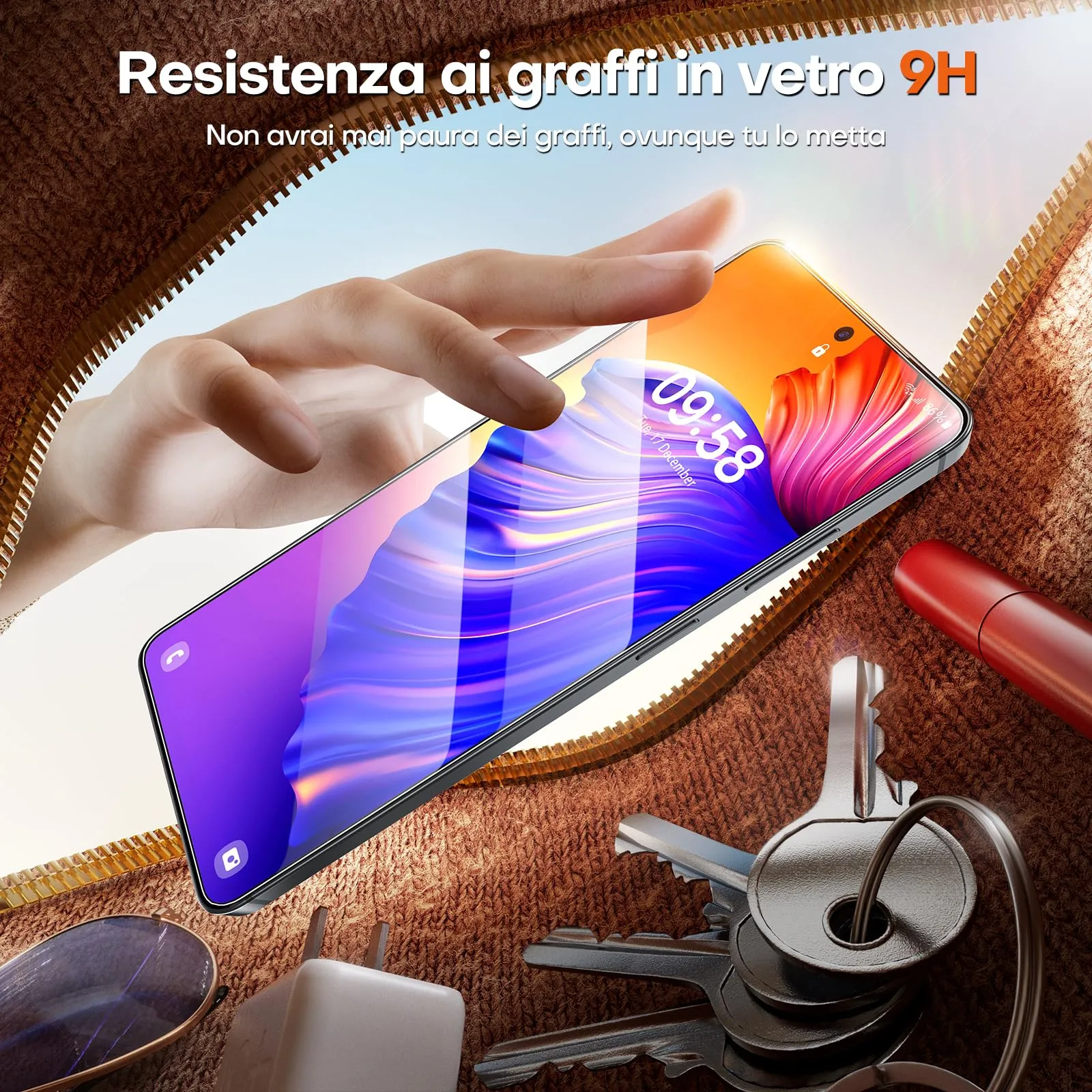 TOCOL Pellicola Protettiva in Vetro Temperato 9H per Samsung Galaxy S26 Ultra 6.9 Pollici, Trasparente, 2 Pezzi - immagine 5